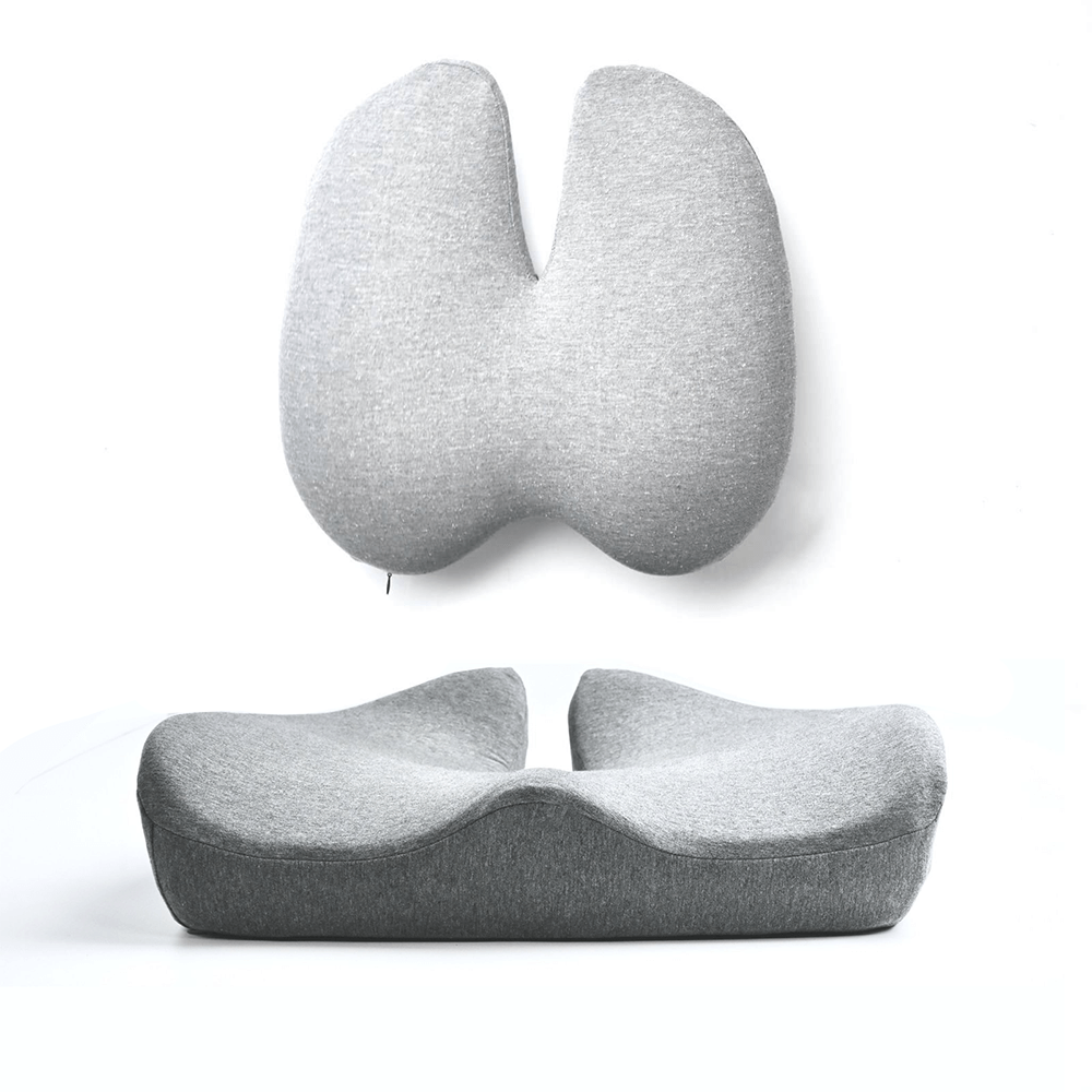 Orthopedic Seat & Back Cushion Set | Pressure Relief, Pain-Free Sitting & Support Seat Cushion for Office Chair, Car, Home & Pregnancy