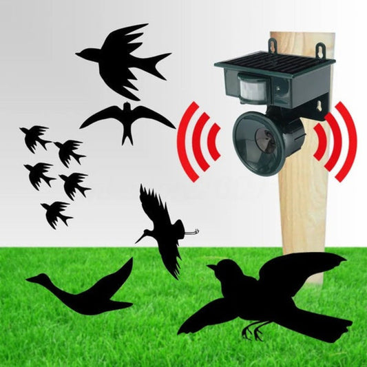 Motion Sensor Bird Deterrent - Pigeon & Crow Repeller with Sound Scare Technology for Effective Bird Control