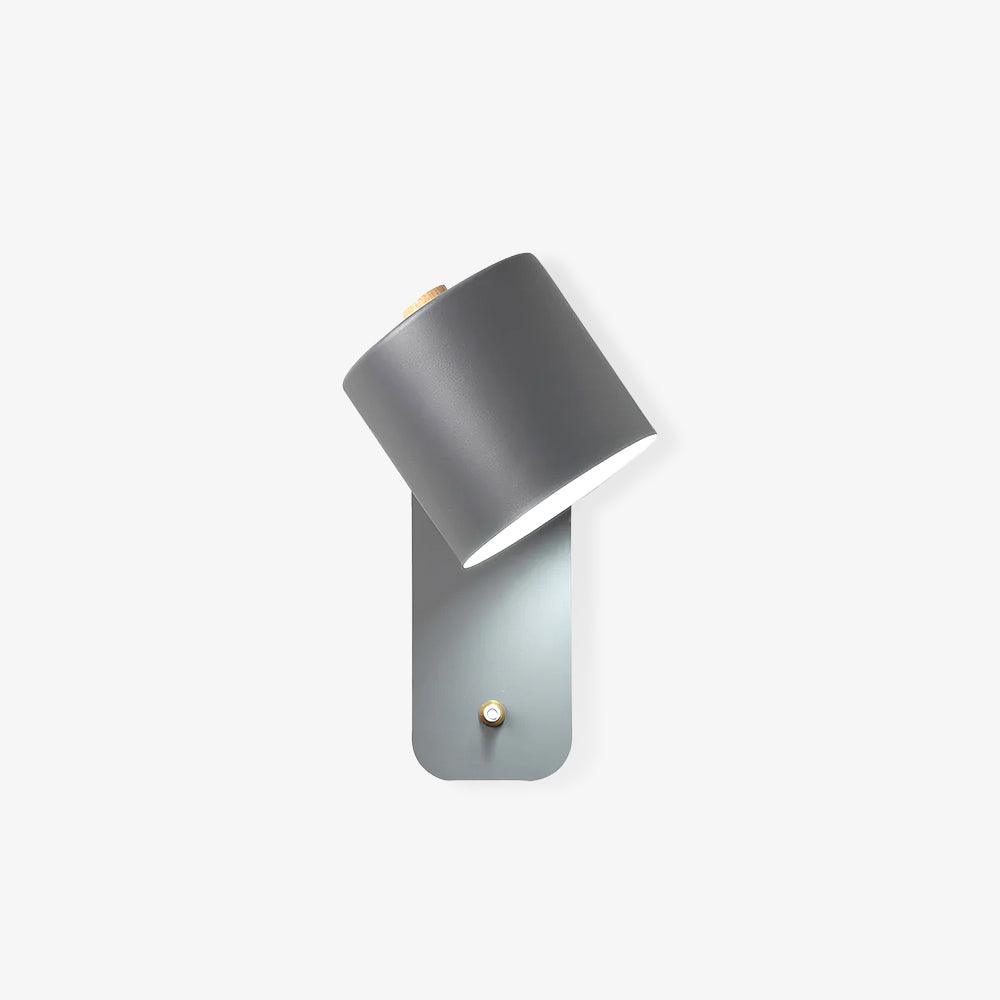 Rotatable Cylinder Plug-in Wall Lamp with Adjustable Brightness for Living Room & Bedroom Lighting
