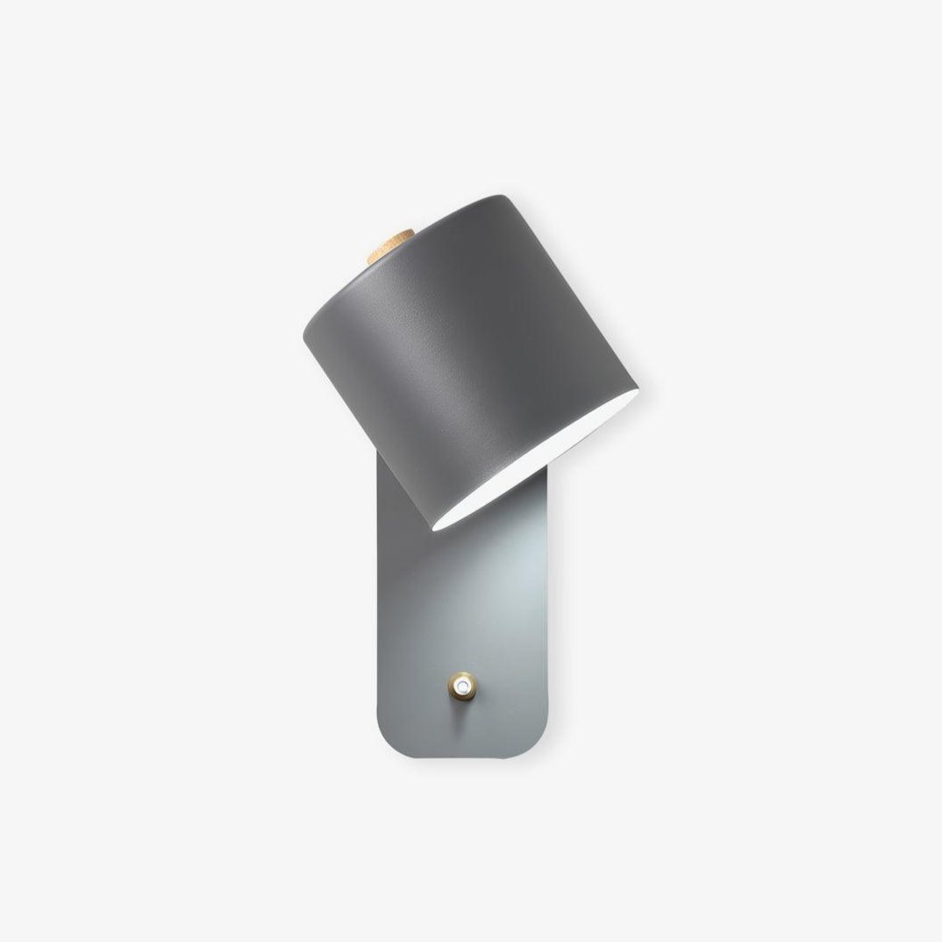 Rotatable Cylinder Plug-in Wall Lamp with Adjustable Brightness for Living Room & Bedroom Lighting