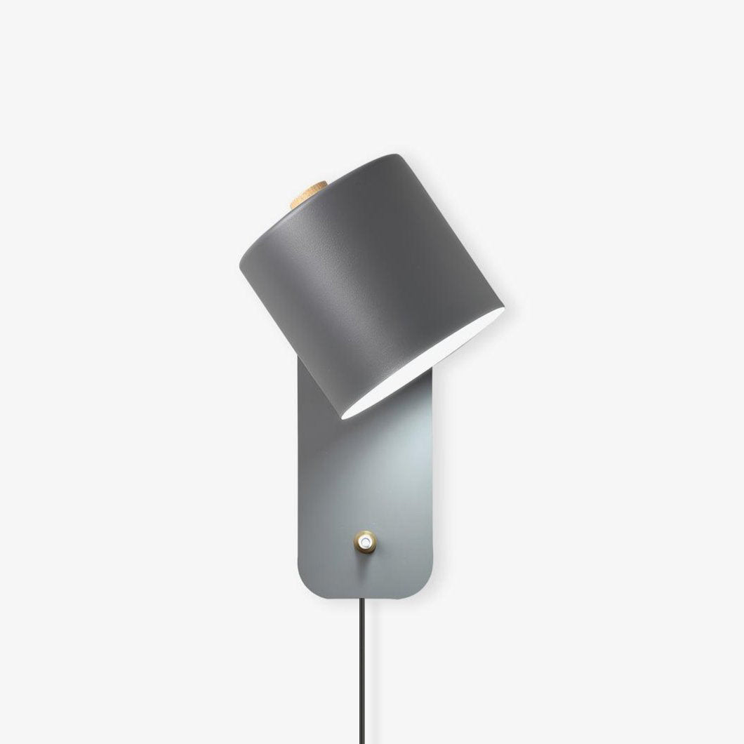 Rotatable Cylinder Plug-in Wall Lamp with Adjustable Brightness for Living Room & Bedroom Lighting