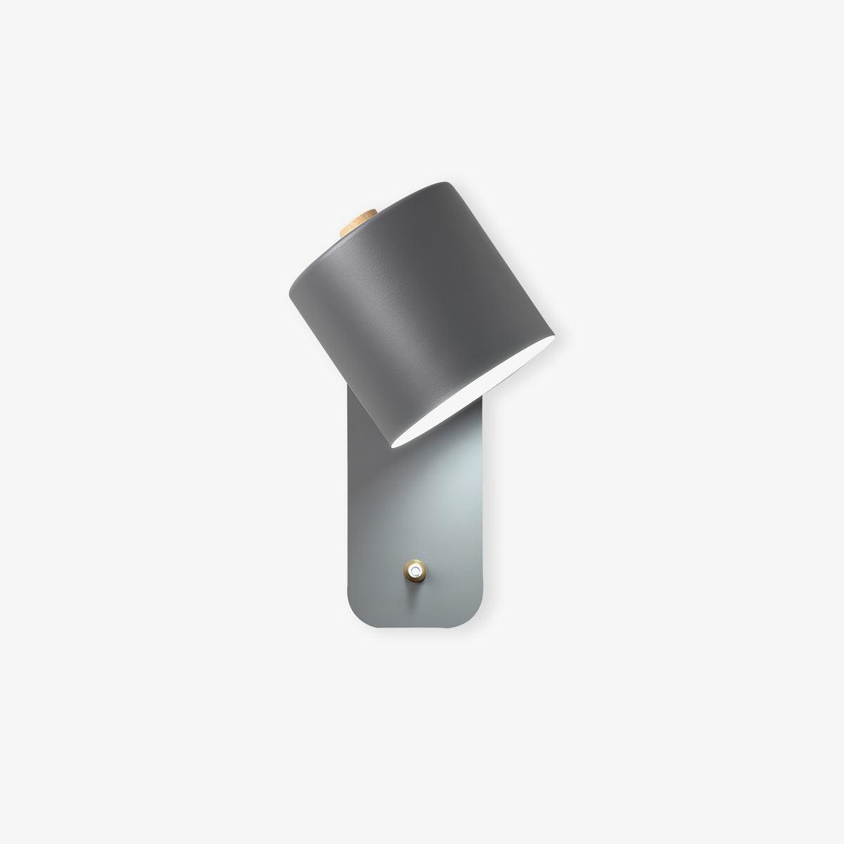 Rotatable Cylinder Plug-in Wall Lamp with Adjustable Brightness for Living Room & Bedroom Lighting