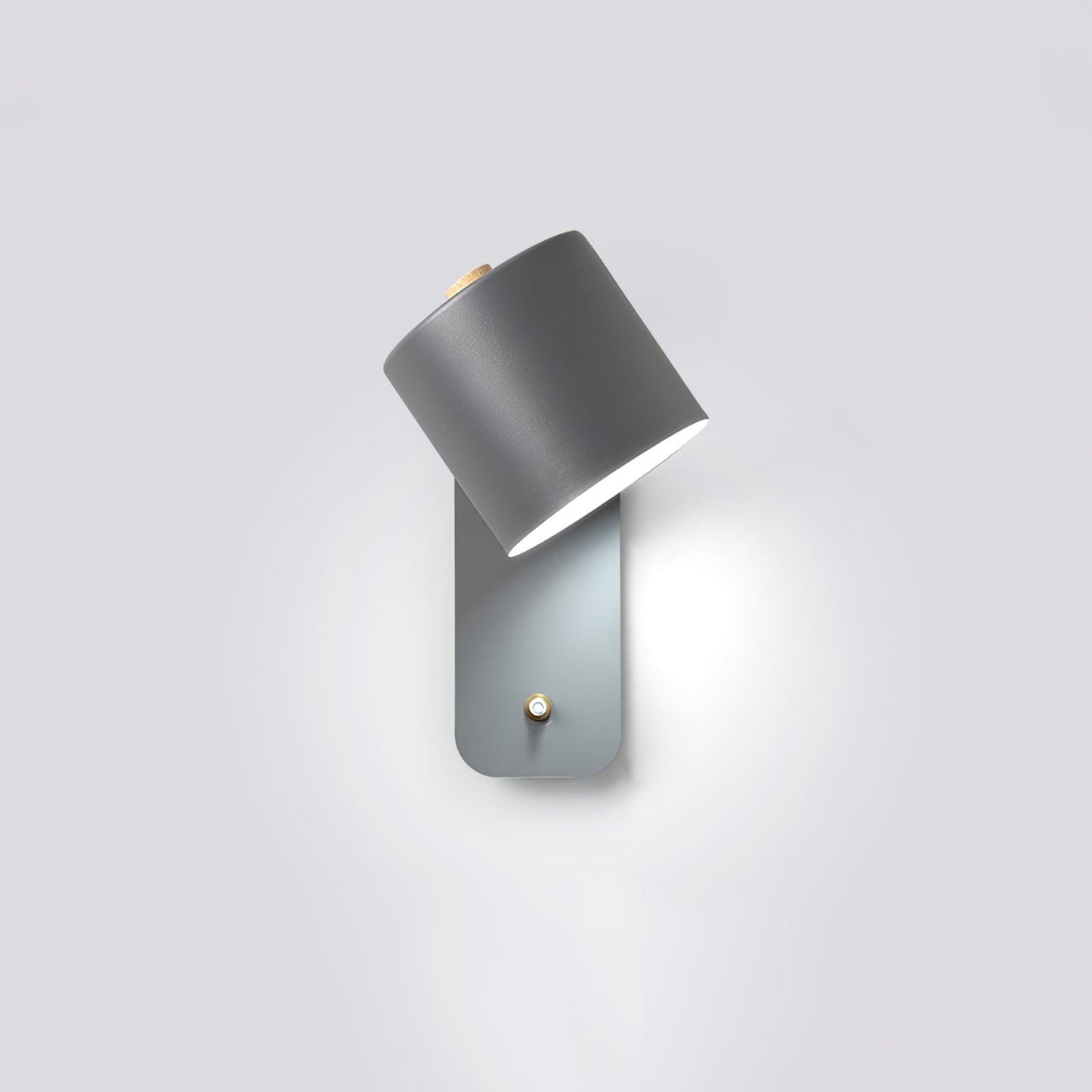 Rotatable Cylinder Plug-in Wall Lamp with Adjustable Brightness for Living Room & Bedroom Lighting