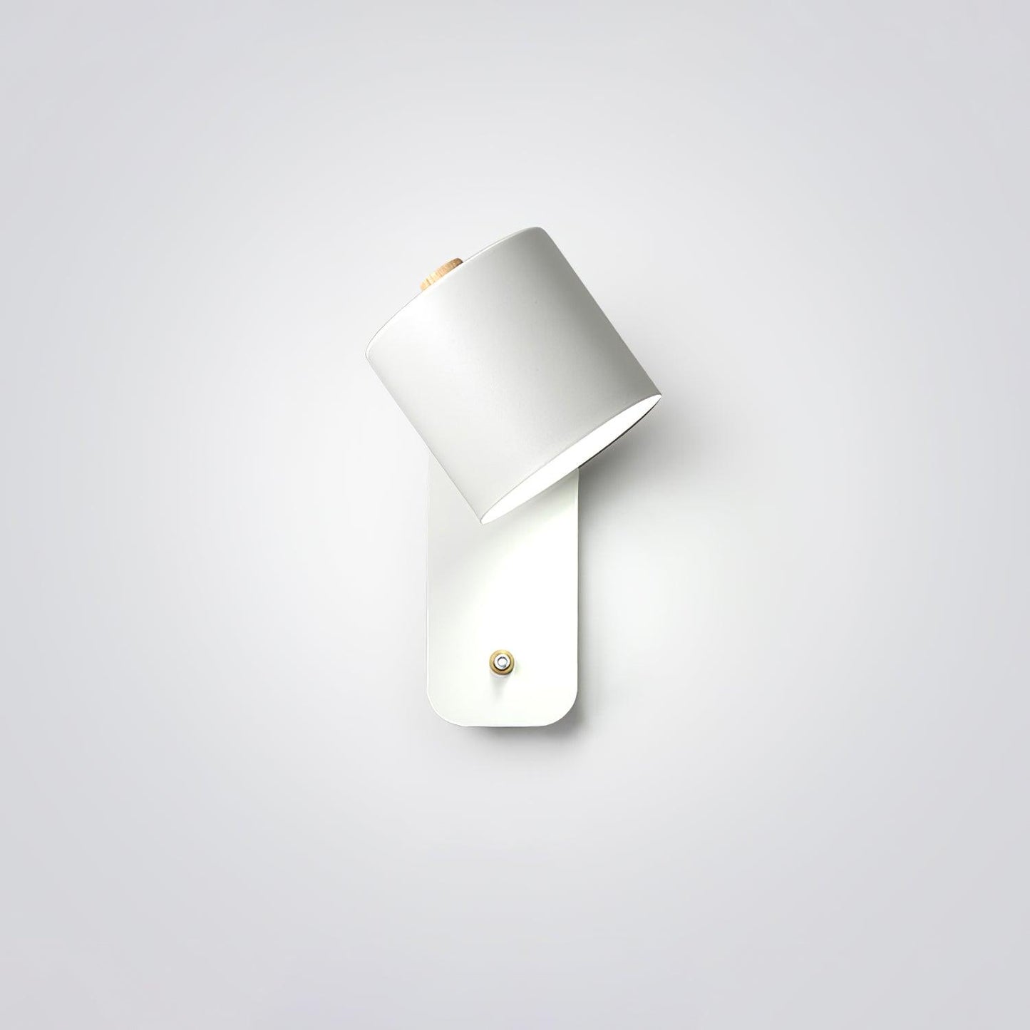 Rotatable Cylinder Plug-in Wall Lamp with Adjustable Brightness for Living Room & Bedroom Lighting