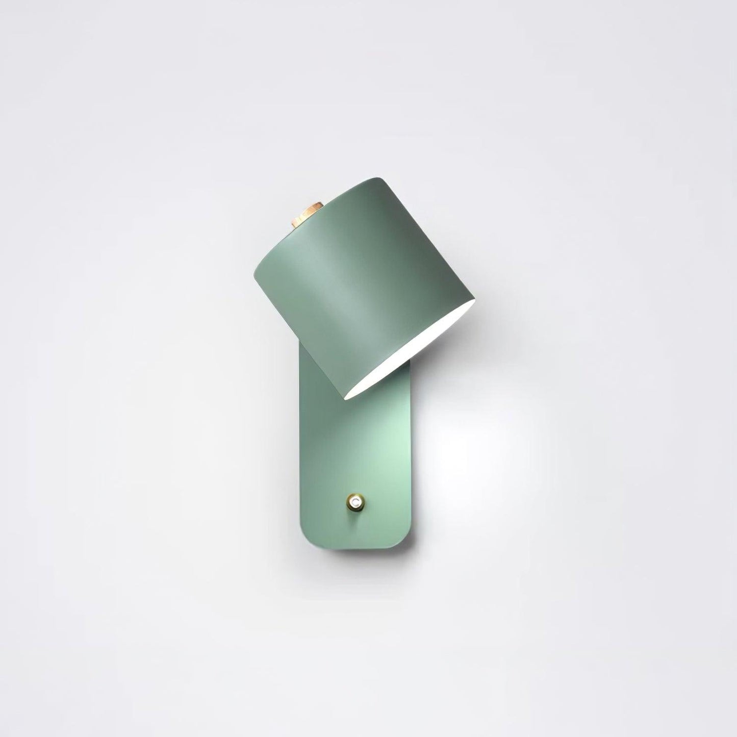 Rotatable Cylinder Plug-in Wall Lamp with Adjustable Brightness for Living Room & Bedroom Lighting