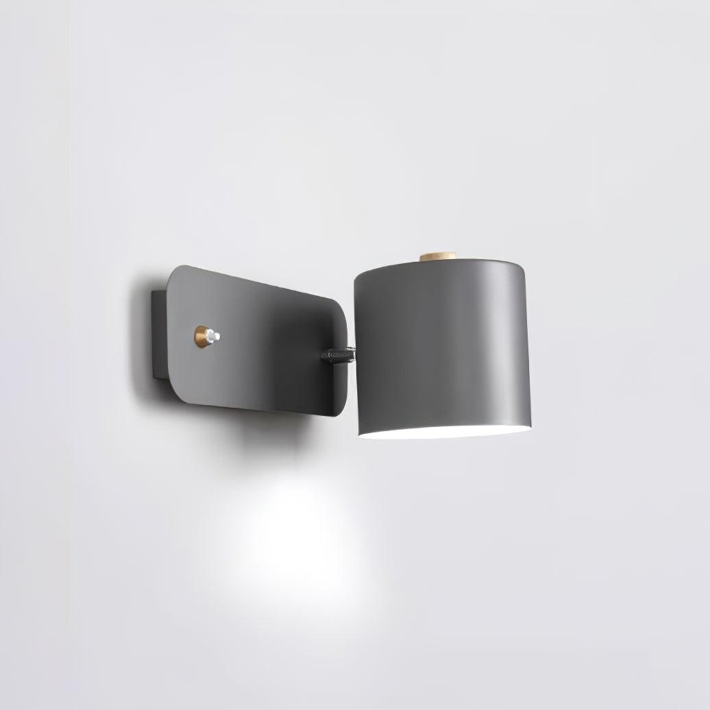 Rotatable Cylinder Plug-in Wall Lamp with Adjustable Brightness for Living Room & Bedroom Lighting