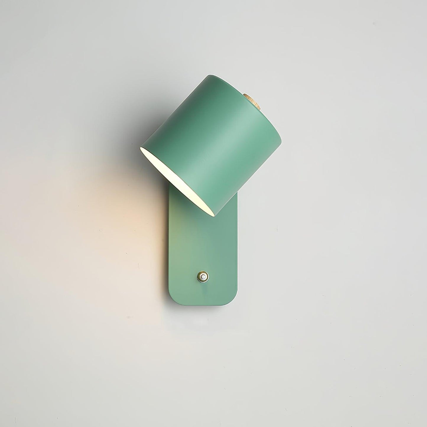 Rotatable Cylinder Plug-in Wall Lamp with Adjustable Brightness for Living Room & Bedroom Lighting