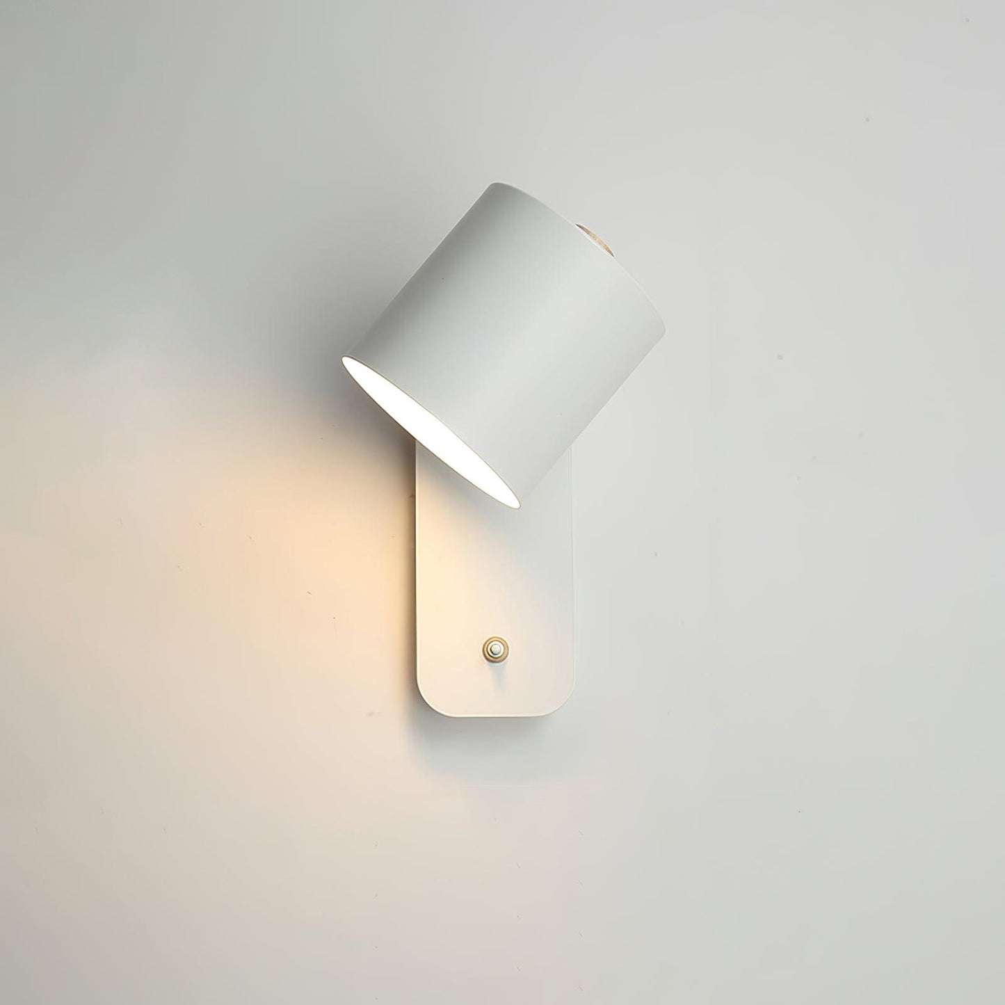 Rotatable Cylinder Plug-in Wall Lamp with Adjustable Brightness for Living Room & Bedroom Lighting