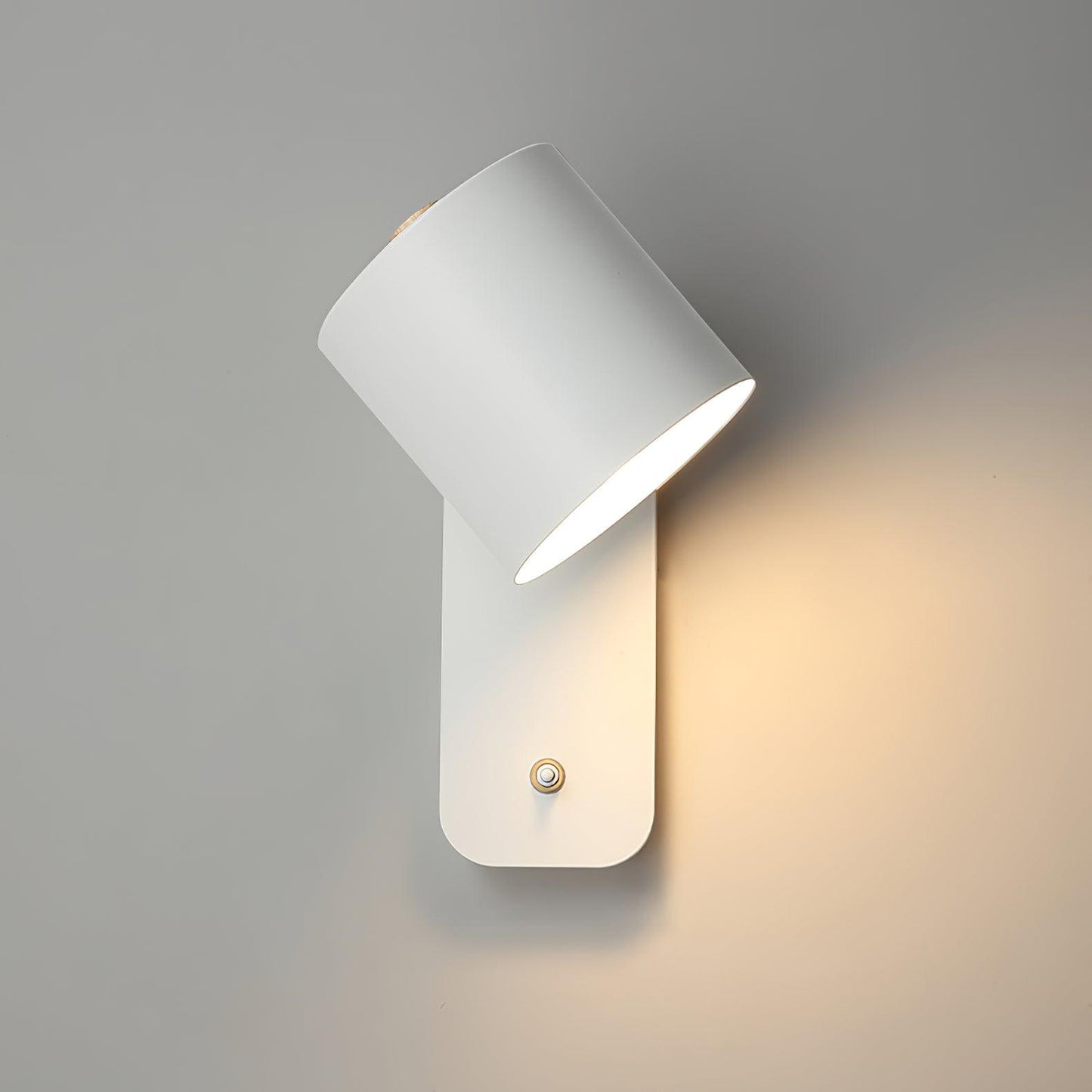 Rotatable Cylinder Plug-in Wall Lamp with Adjustable Brightness for Living Room & Bedroom Lighting