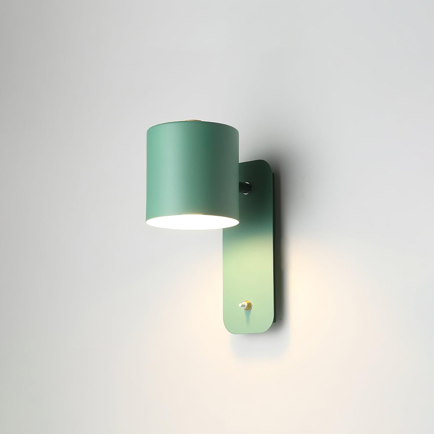 Rotatable Cylinder Plug-in Wall Lamp with Adjustable Brightness for Living Room & Bedroom Lighting