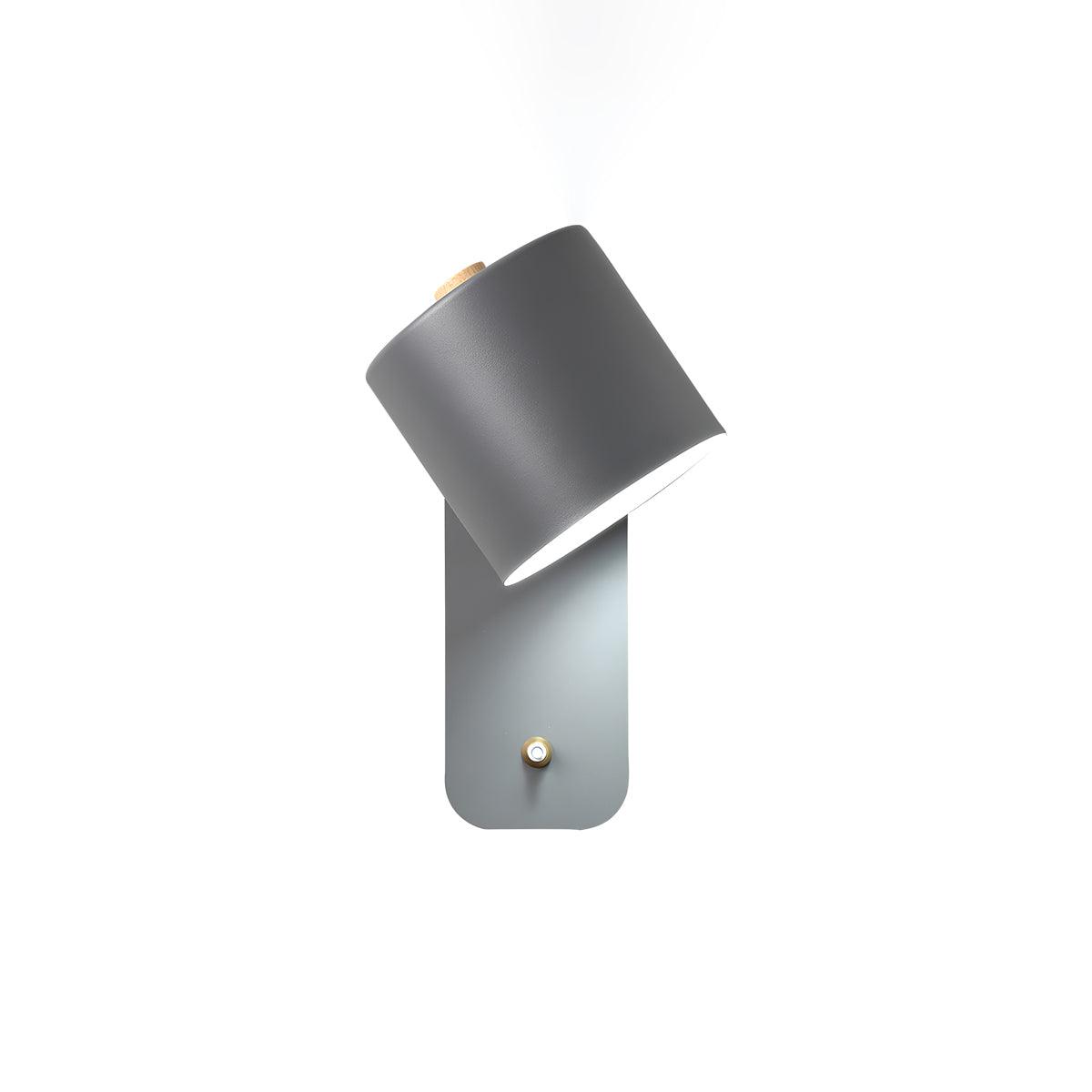 Rotatable Cylinder Plug-in Wall Lamp with Adjustable Brightness for Living Room & Bedroom Lighting