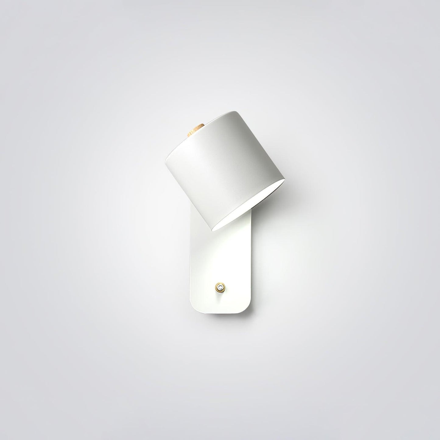 Rotatable Cylinder Plug-in Wall Lamp with Adjustable Brightness for Living Room & Bedroom Lighting