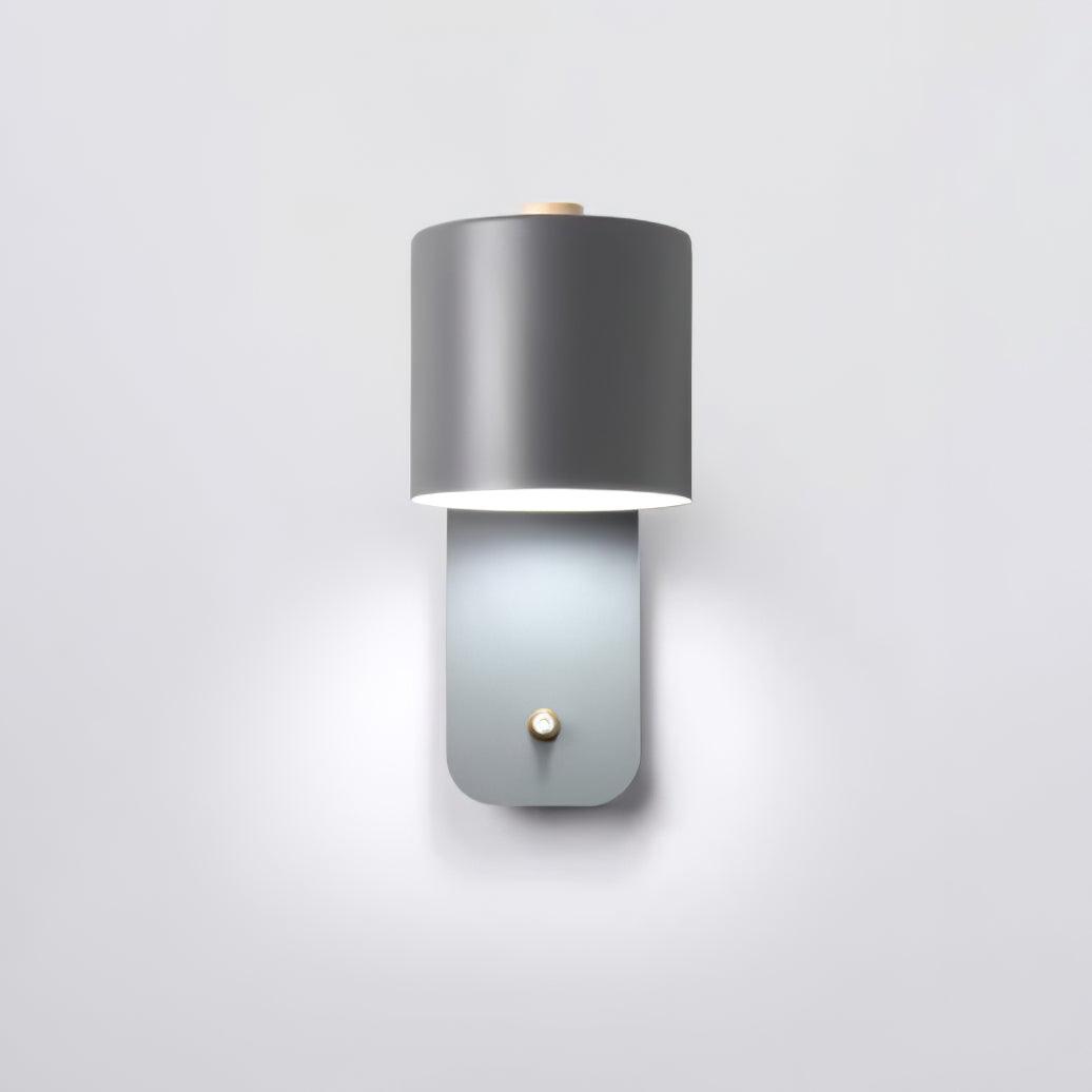Rotatable Cylinder Plug-in Wall Lamp with Adjustable Brightness for Living Room & Bedroom Lighting