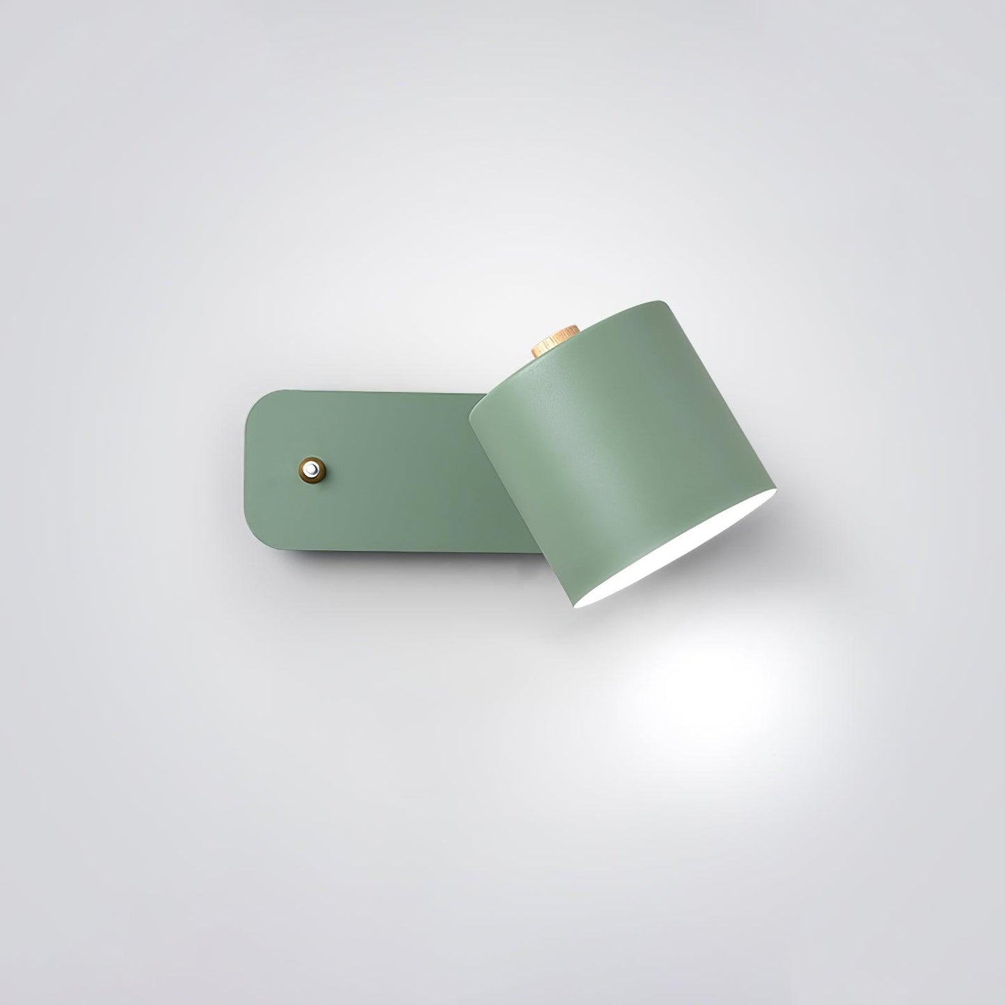 Rotatable Cylinder Plug-in Wall Lamp with Adjustable Brightness for Living Room & Bedroom Lighting