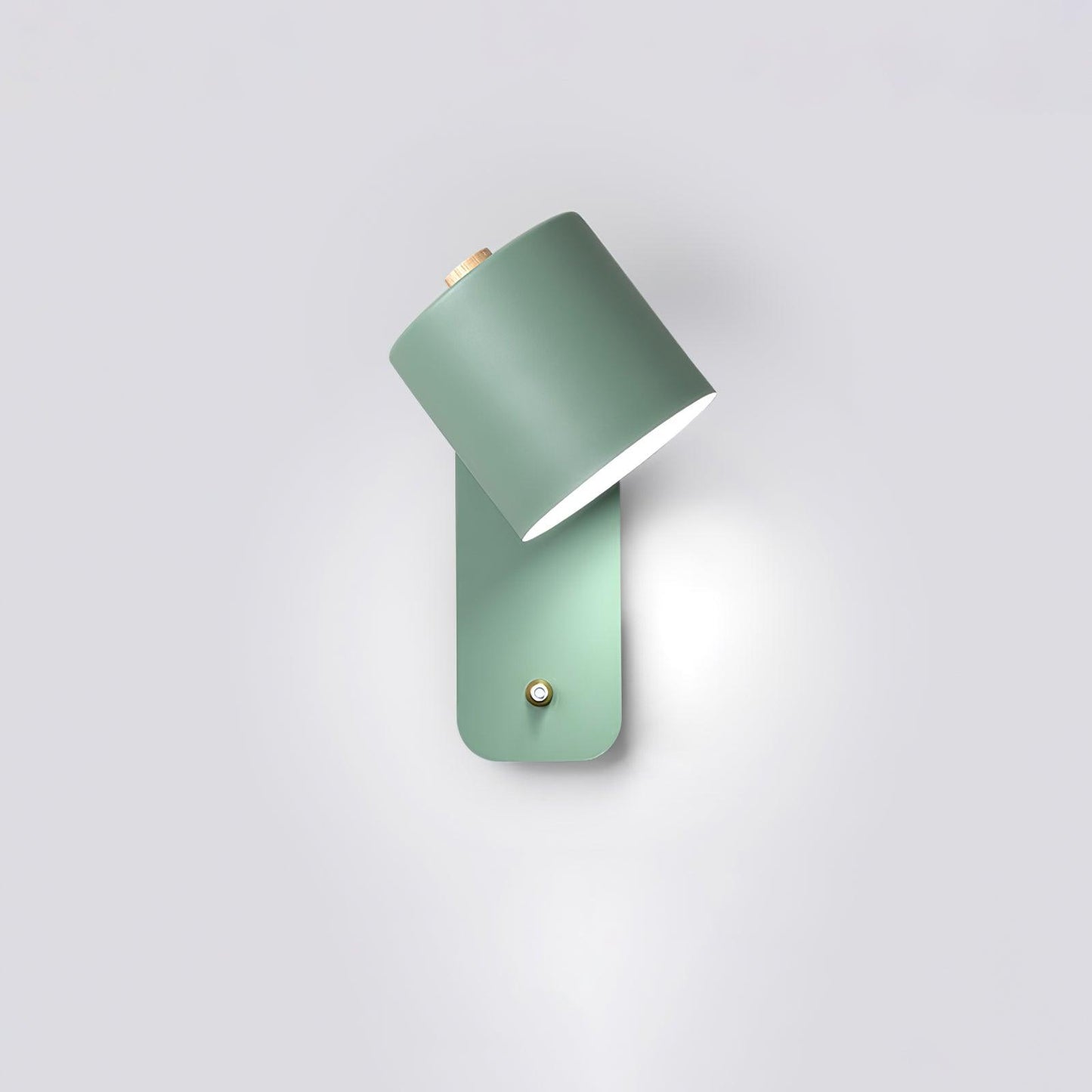 Rotatable Cylinder Plug-in Wall Lamp with Adjustable Brightness for Living Room & Bedroom Lighting