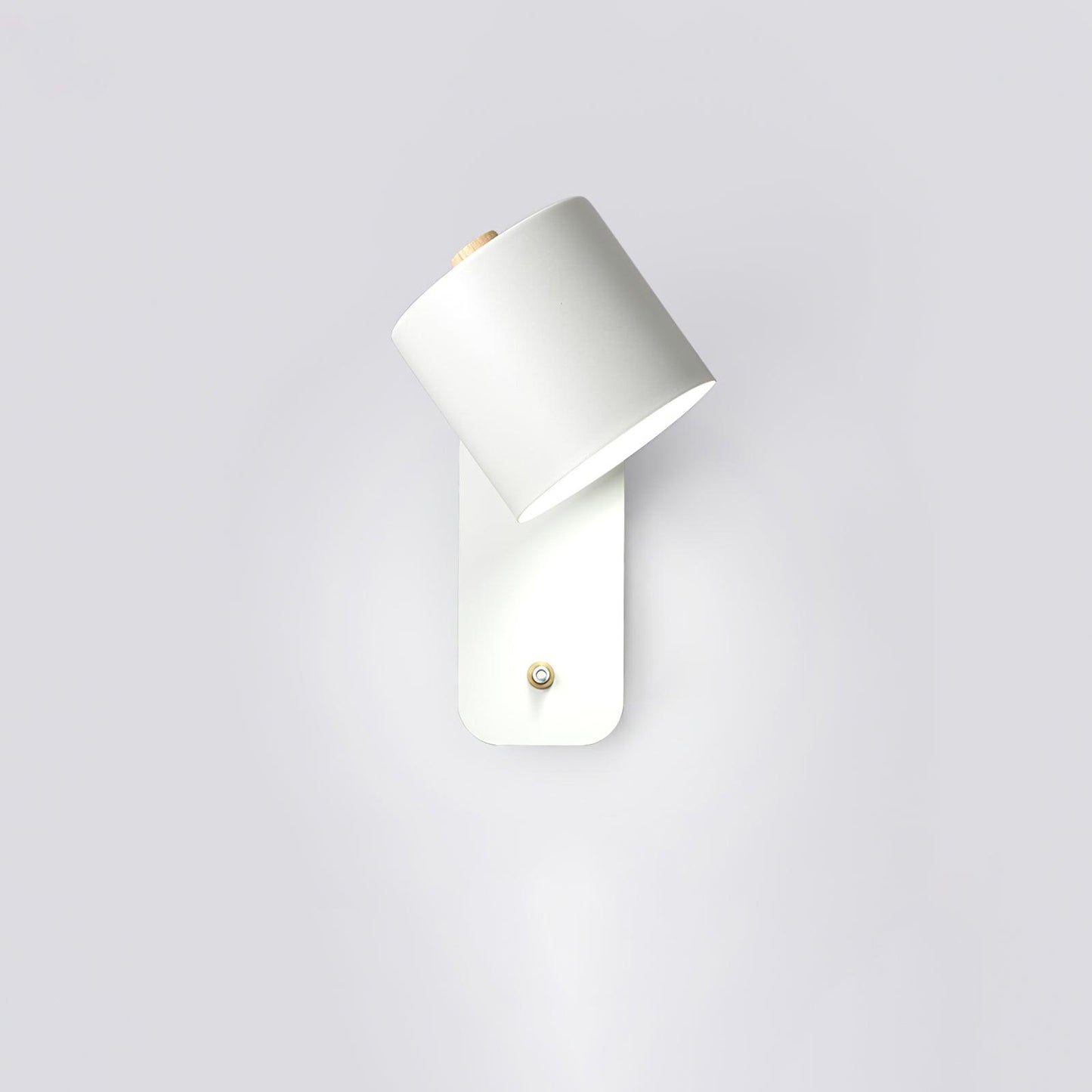 Rotatable Cylinder Plug-in Wall Lamp with Adjustable Brightness for Living Room & Bedroom Lighting