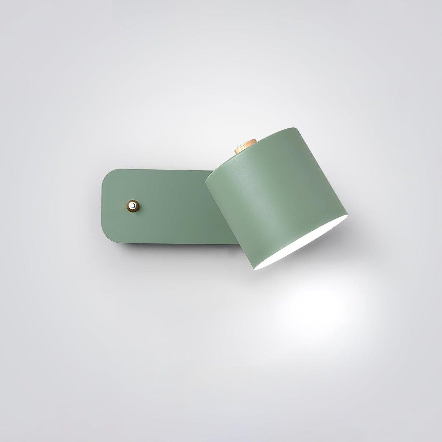 Rotatable Cylinder Plug-in Wall Lamp with Adjustable Brightness for Living Room & Bedroom Lighting