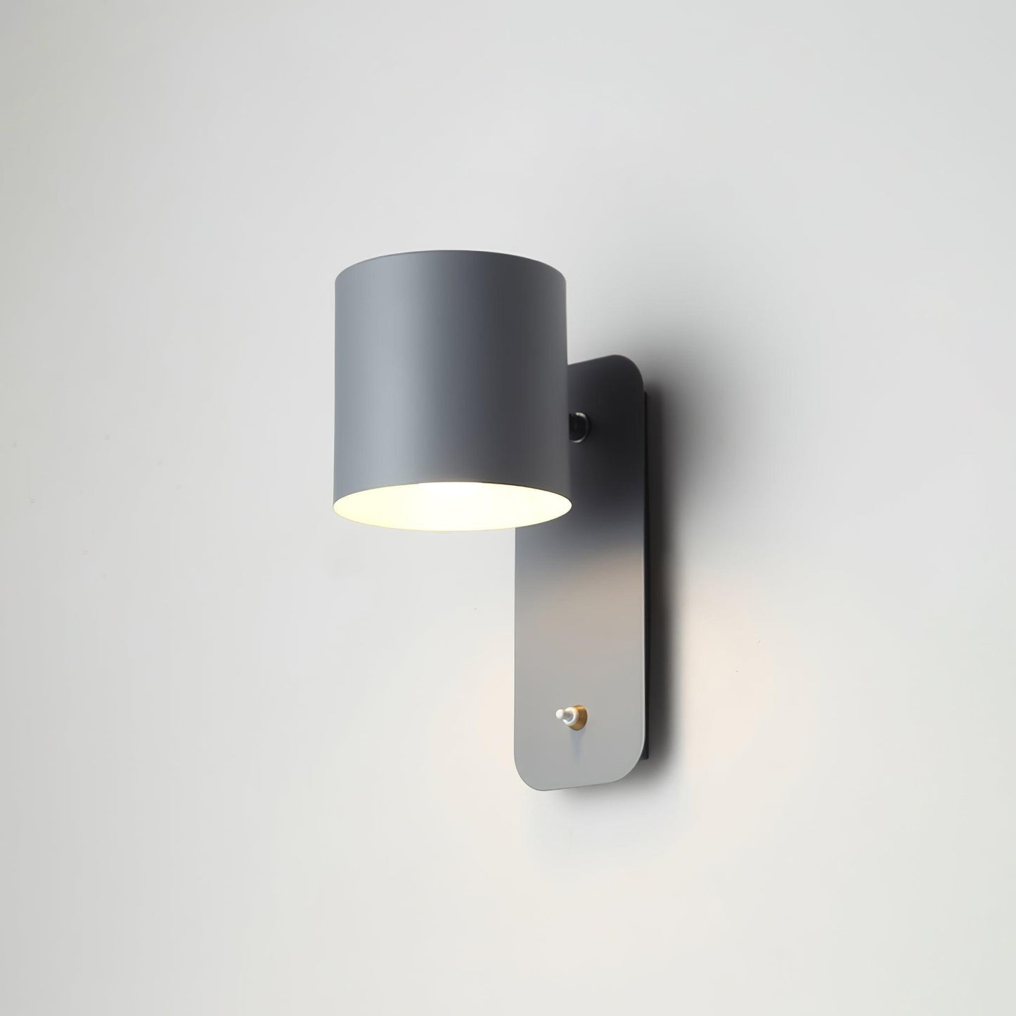 Rotatable Cylinder Plug-in Wall Lamp with Adjustable Brightness for Living Room & Bedroom Lighting