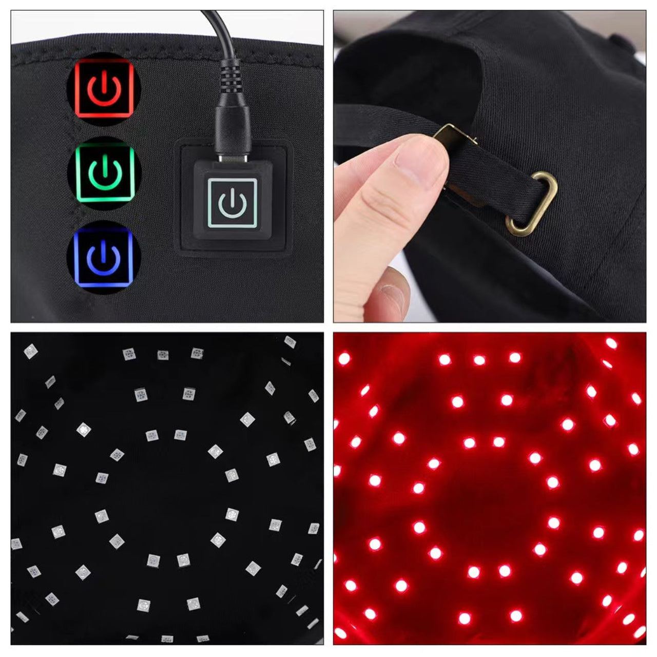 Red Light Infrared Laser Cap for Hair Growth – LED Therapy for Hair Loss Treatment and Regrowth