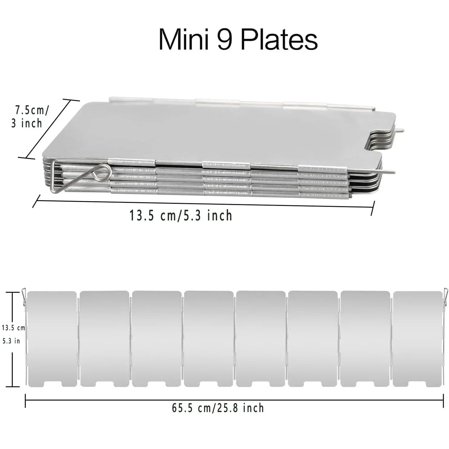 Folding Aluminum Stove Windscreen | Adjustable 9/10/12 Plates for Camping & Outdoor Cooking