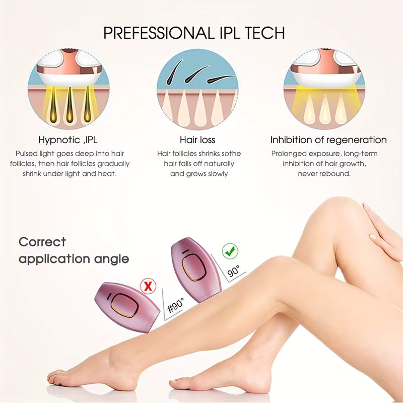IPL Laser Hair Removal Device – Profesional Home Use for Permanent Hair Reduction
