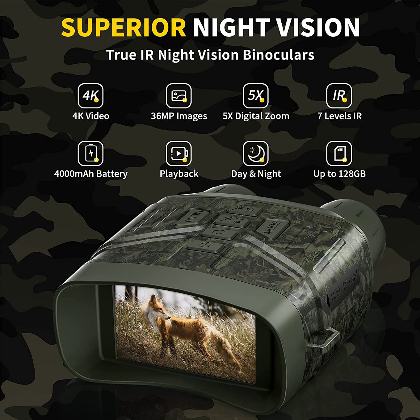 Night Vision Binoculars | True Night Vision Binoculars with HD Clarity – Night Vision Binoculars and Goggles for Hunting & Camping