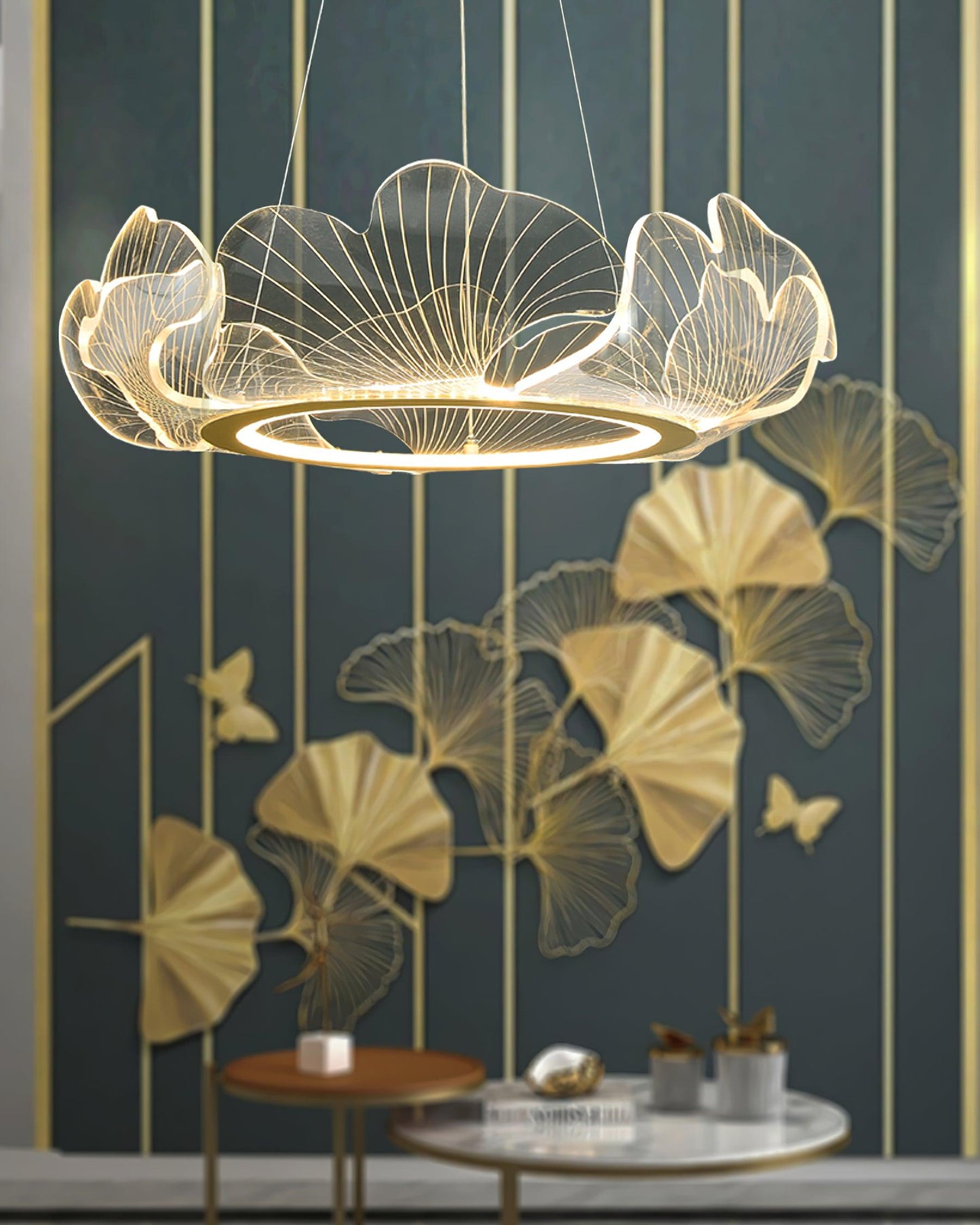 Sea Chandelier Light Fixture - Coastal Style Hanging Pendant for Dining Room & Living Room Decor
