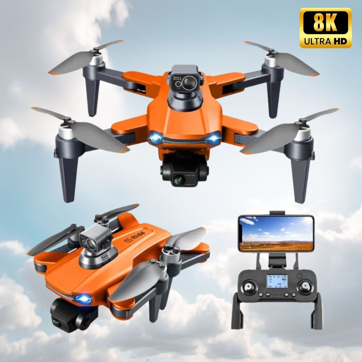 8K HD Dual Camera Drone with GPS and Brushless Motors for Aerial Photography and Videography