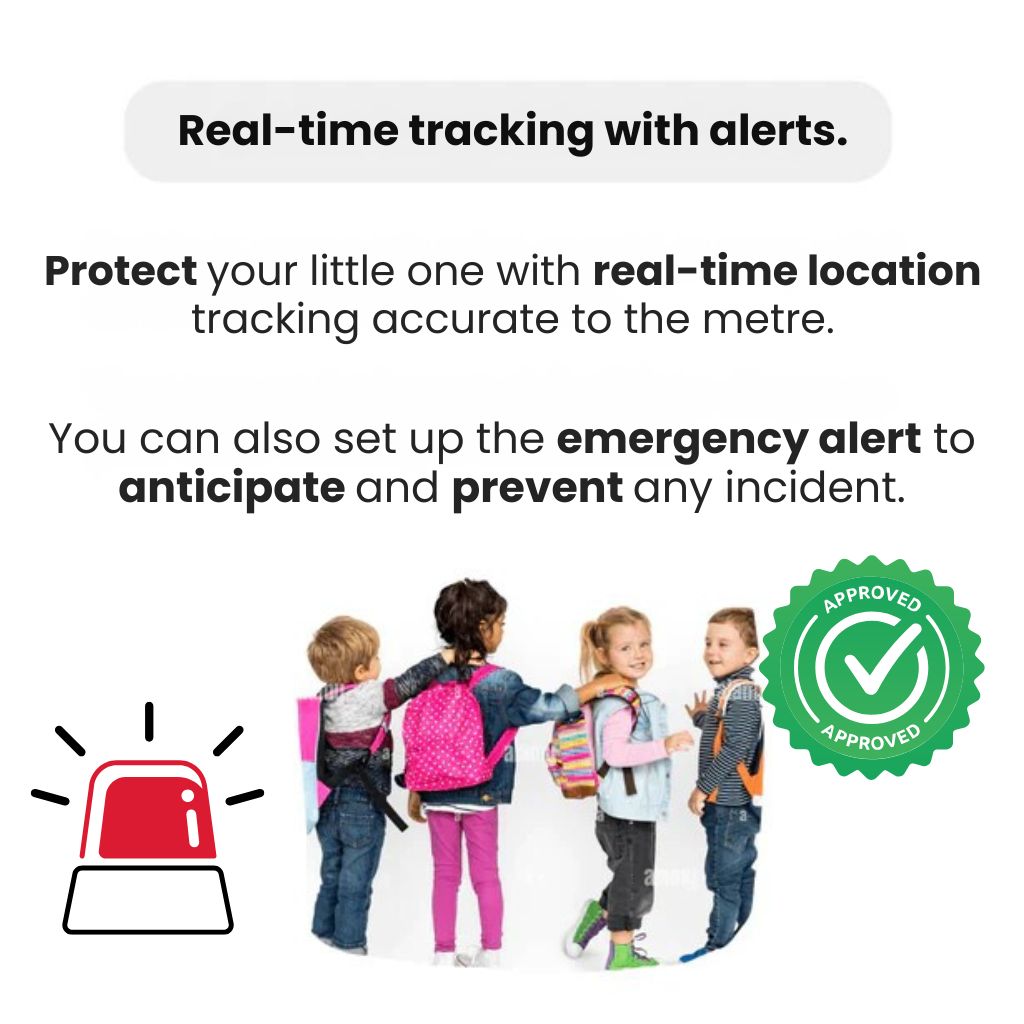 GPS Tracker for Children | Real-Time Location, Waterproof & No Subscription Required for Peace of Mind