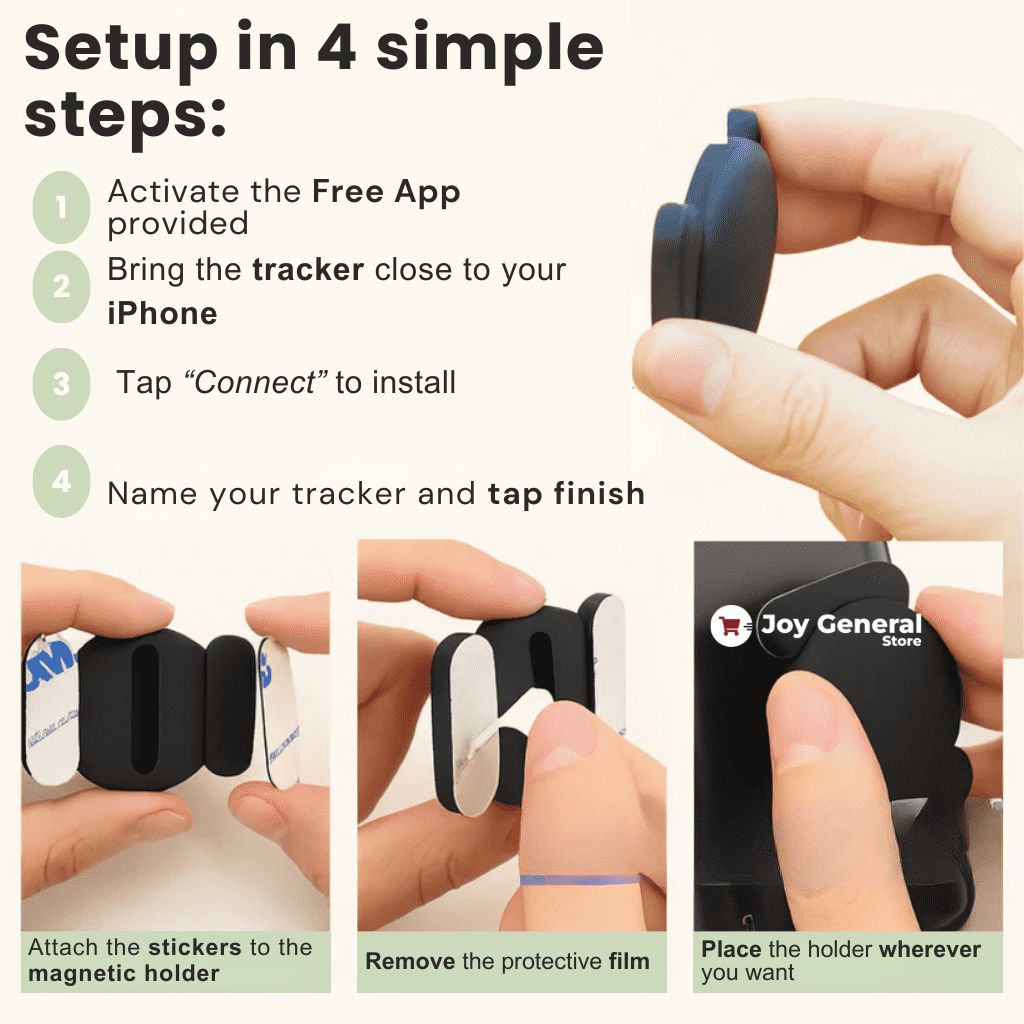 GPS Tracker for Cars | No Subscription, Compatible with Android & iOS for Vehicle Location Tracking