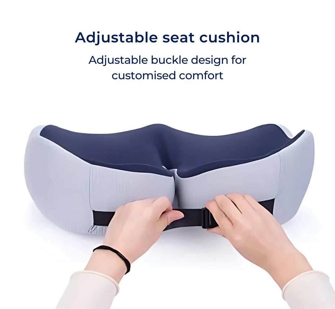 Memory Foam Seat Cushion | Adjustable Tailbone Relief & Posture Support for Office Chairs