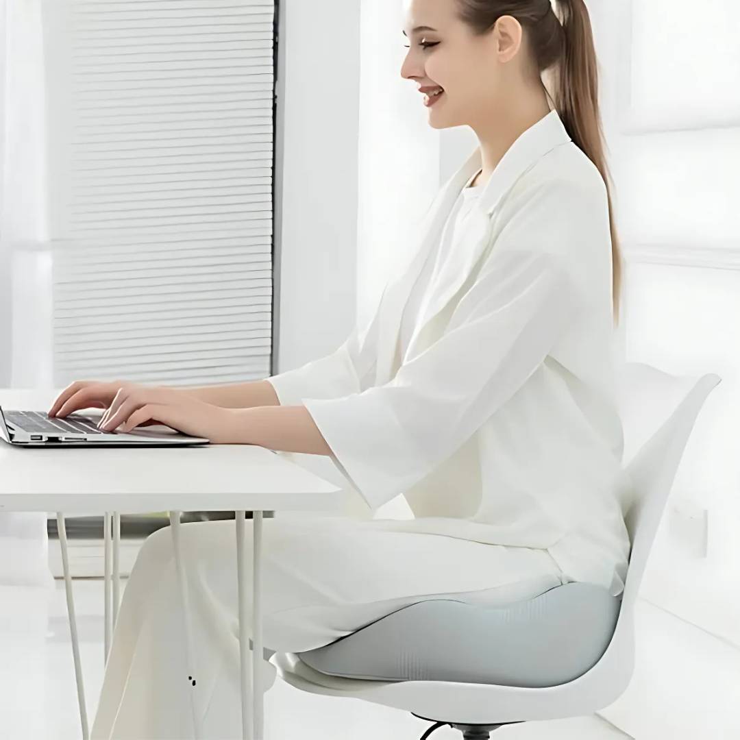 Memory Foam Seat Cushion | Adjustable Tailbone Relief & Posture Support for Office Chairs