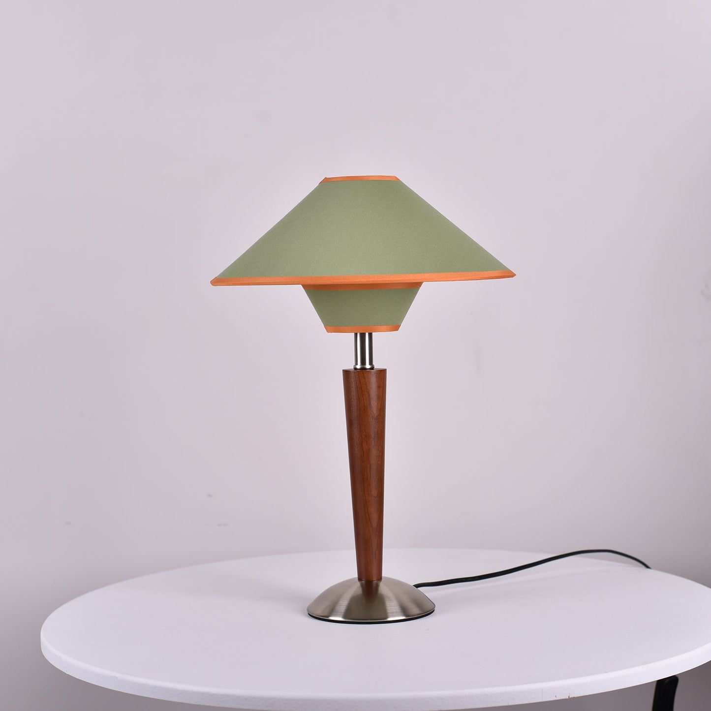 Wooden Table Lamp | Sleek Design with Fabric Shade & Ideal for Indoor Use in Modern Living Spaces
