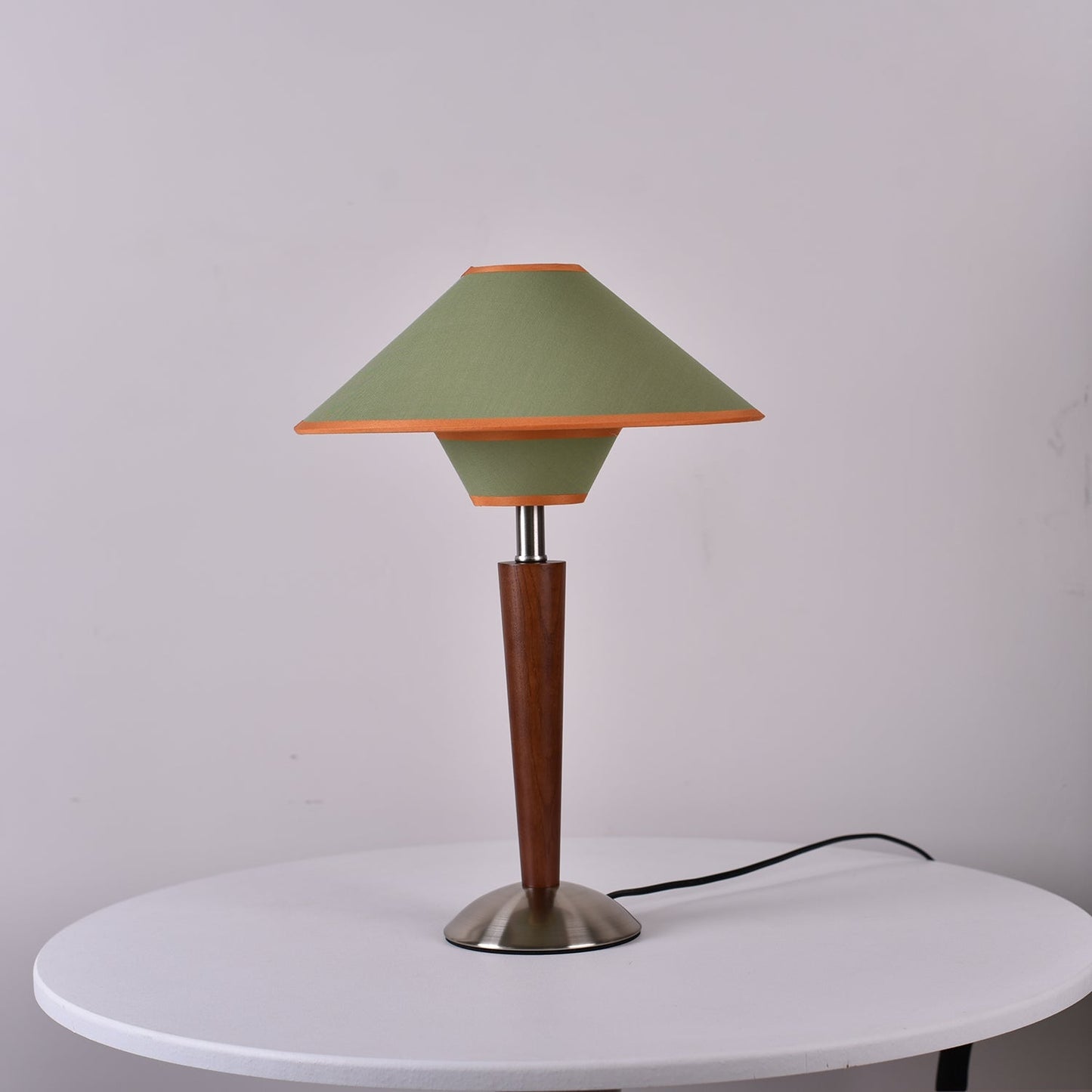 Wooden Table Lamp | Sleek Design with Fabric Shade & Ideal for Indoor Use in Modern Living Spaces