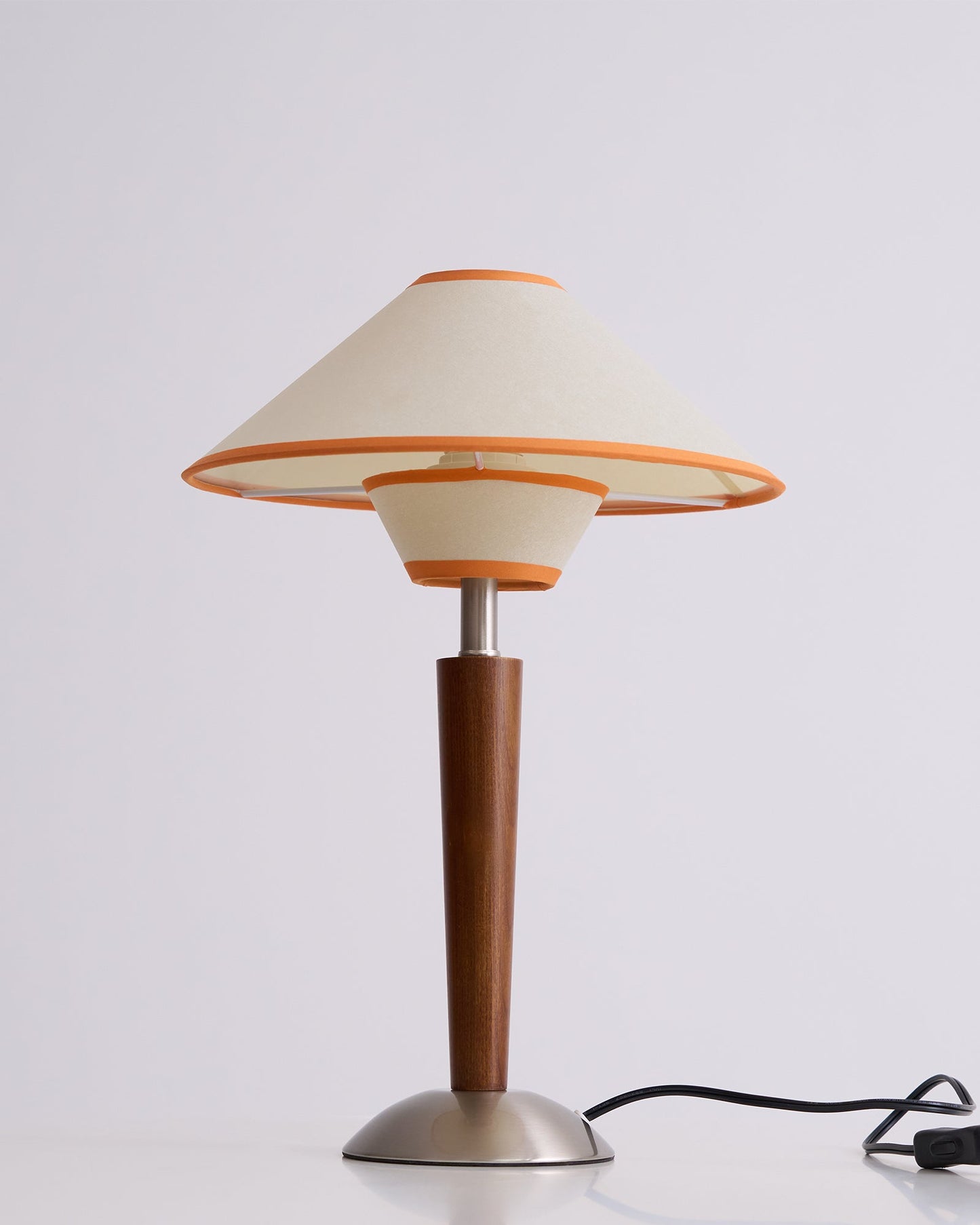 Wooden Table Lamp | Sleek Design with Fabric Shade & Ideal for Indoor Use in Modern Living Spaces