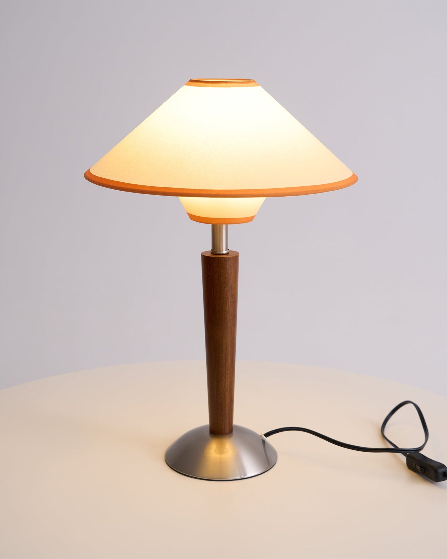 Wooden Table Lamp | Sleek Design with Fabric Shade & Ideal for Indoor Use in Modern Living Spaces