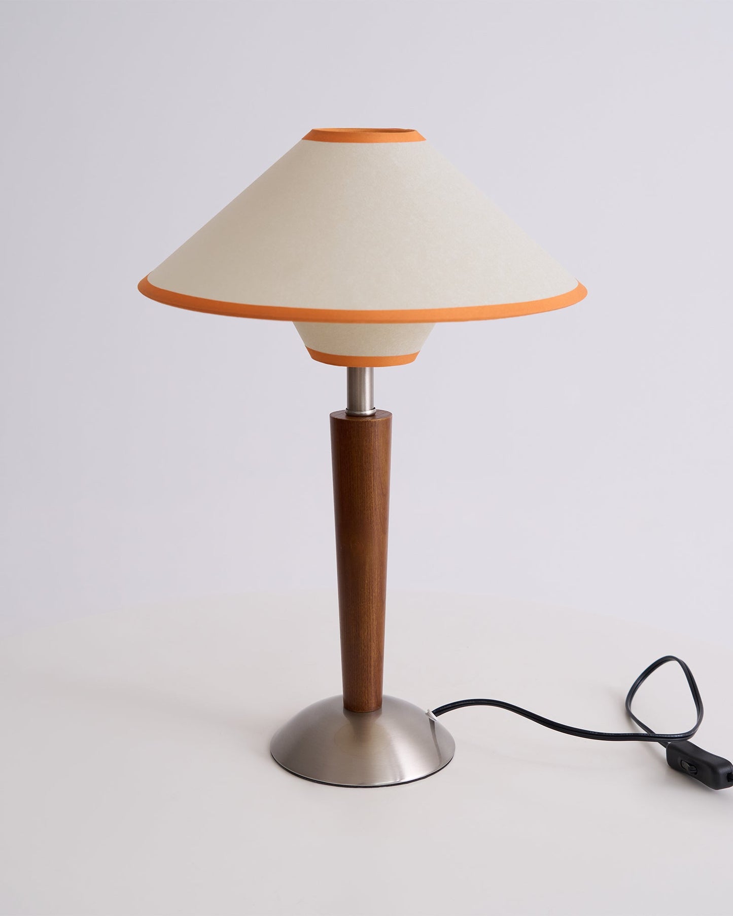 Wooden Table Lamp | Sleek Design with Fabric Shade & Ideal for Indoor Use in Modern Living Spaces
