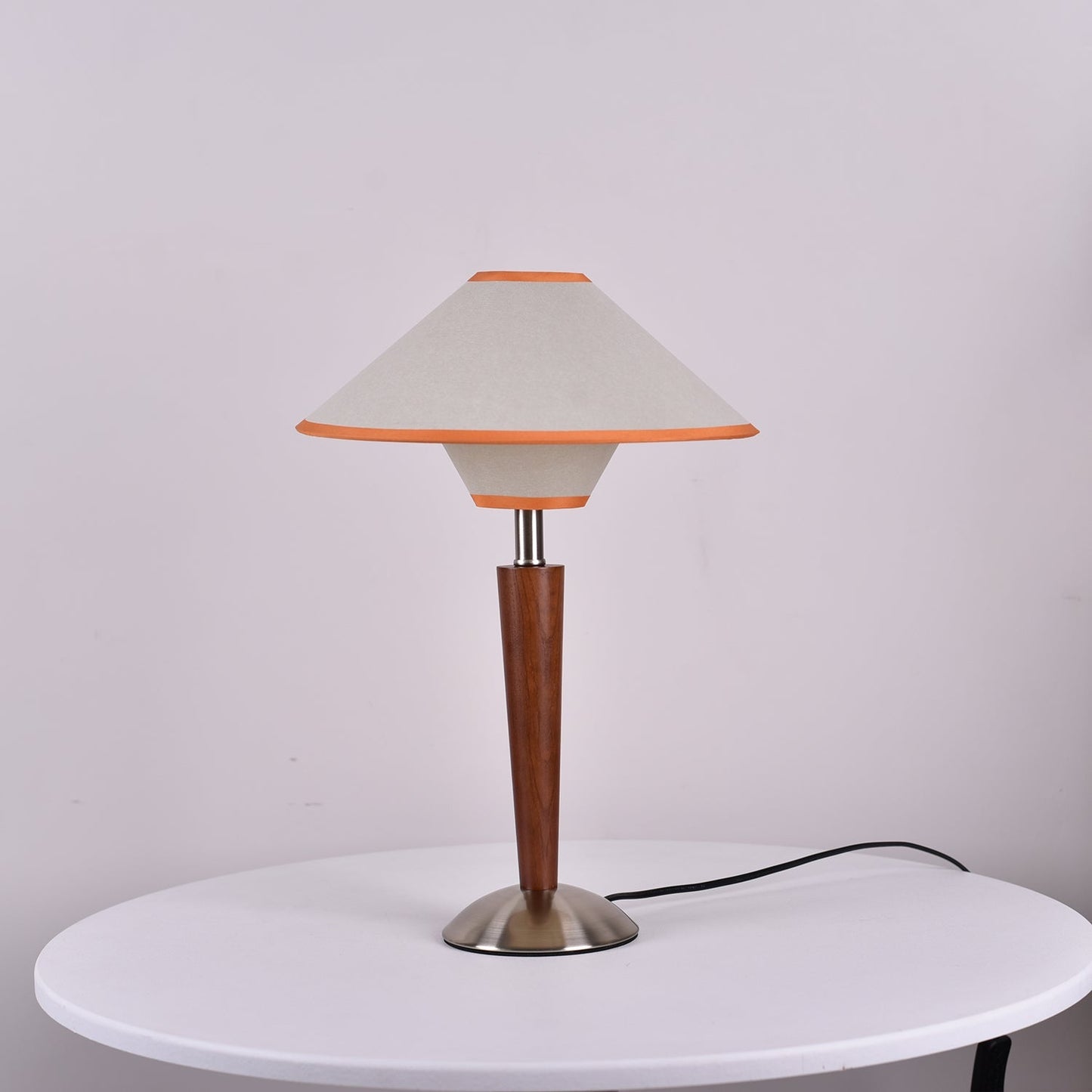 Wooden Table Lamp | Sleek Design with Fabric Shade & Ideal for Indoor Use in Modern Living Spaces