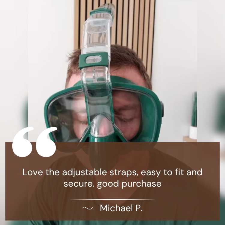 Foldable Snorkel Mask with Anti-Fog Lens for Clear Underwater Vision & Easy Storage