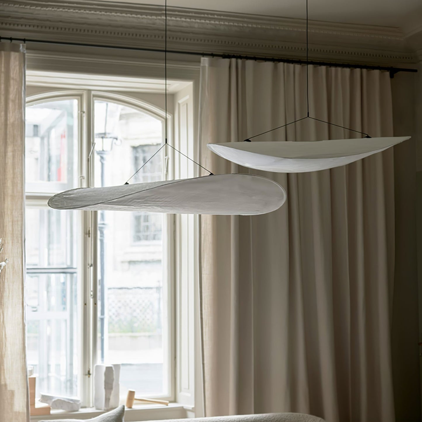 Nordic Silk Cloud Pendant Lamp | Dimmable, Adjustable Height & Ideal for Modern Indoor Decor | Wabi-sabi Style