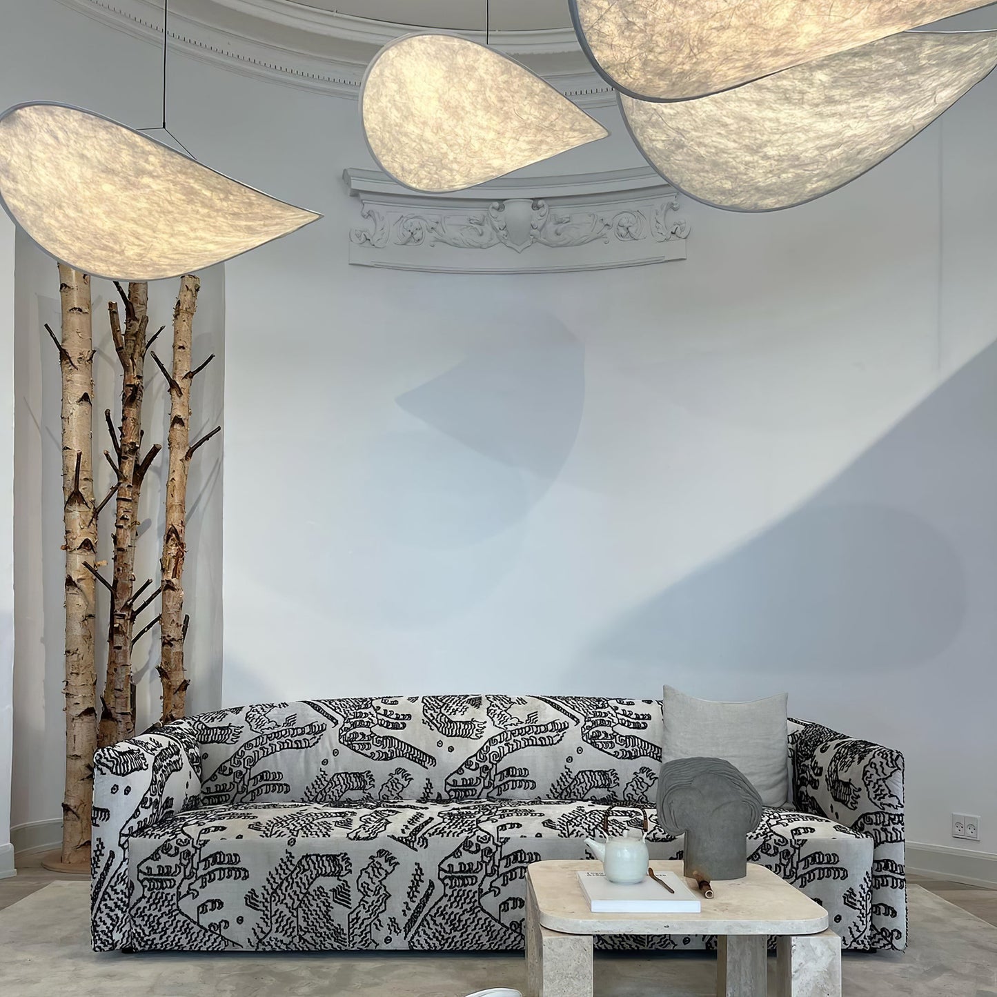 Nordic Silk Cloud Pendant Lamp | Dimmable, Adjustable Height & Ideal for Modern Indoor Decor | Wabi-sabi Style