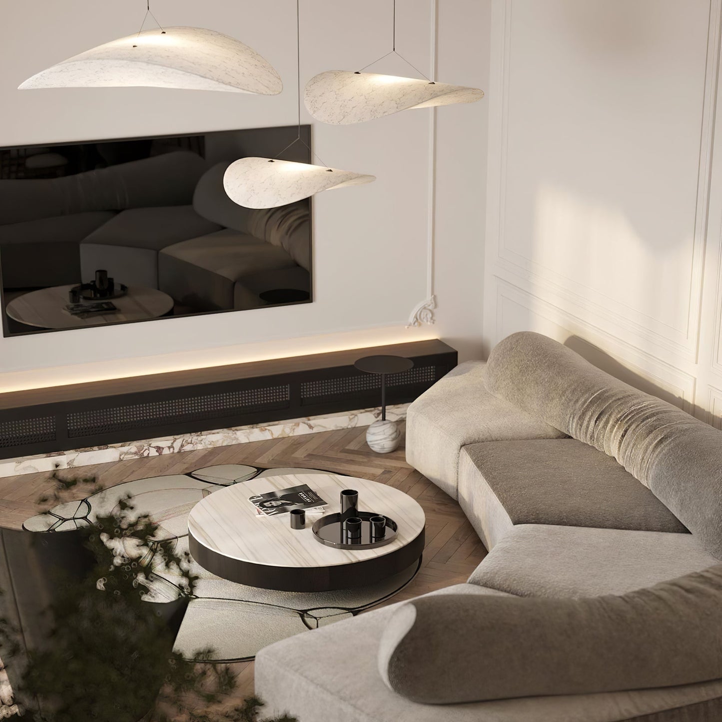 Nordic Silk Cloud Pendant Lamp | Dimmable, Adjustable Height & Ideal for Modern Indoor Decor | Wabi-sabi Style