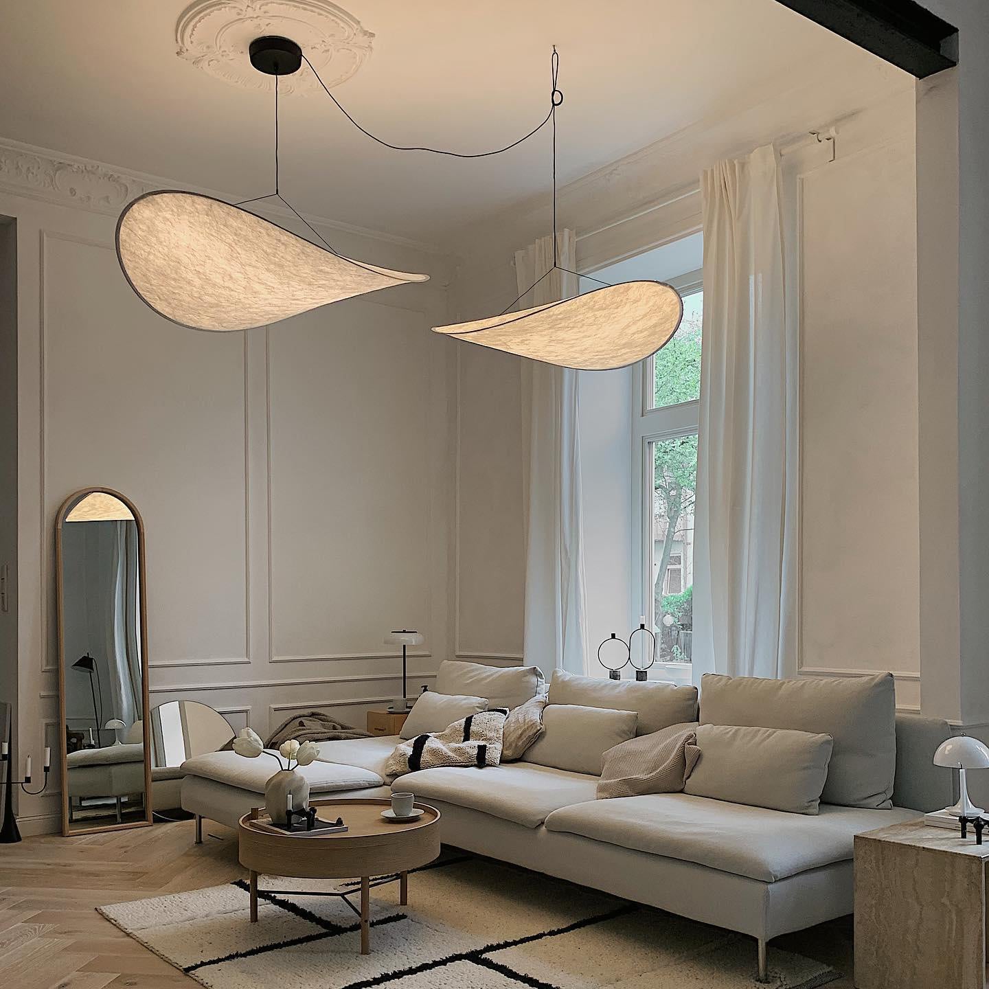 Nordic Silk Cloud Pendant Lamp | Dimmable, Adjustable Height & Ideal for Modern Indoor Decor | Wabi-sabi Style