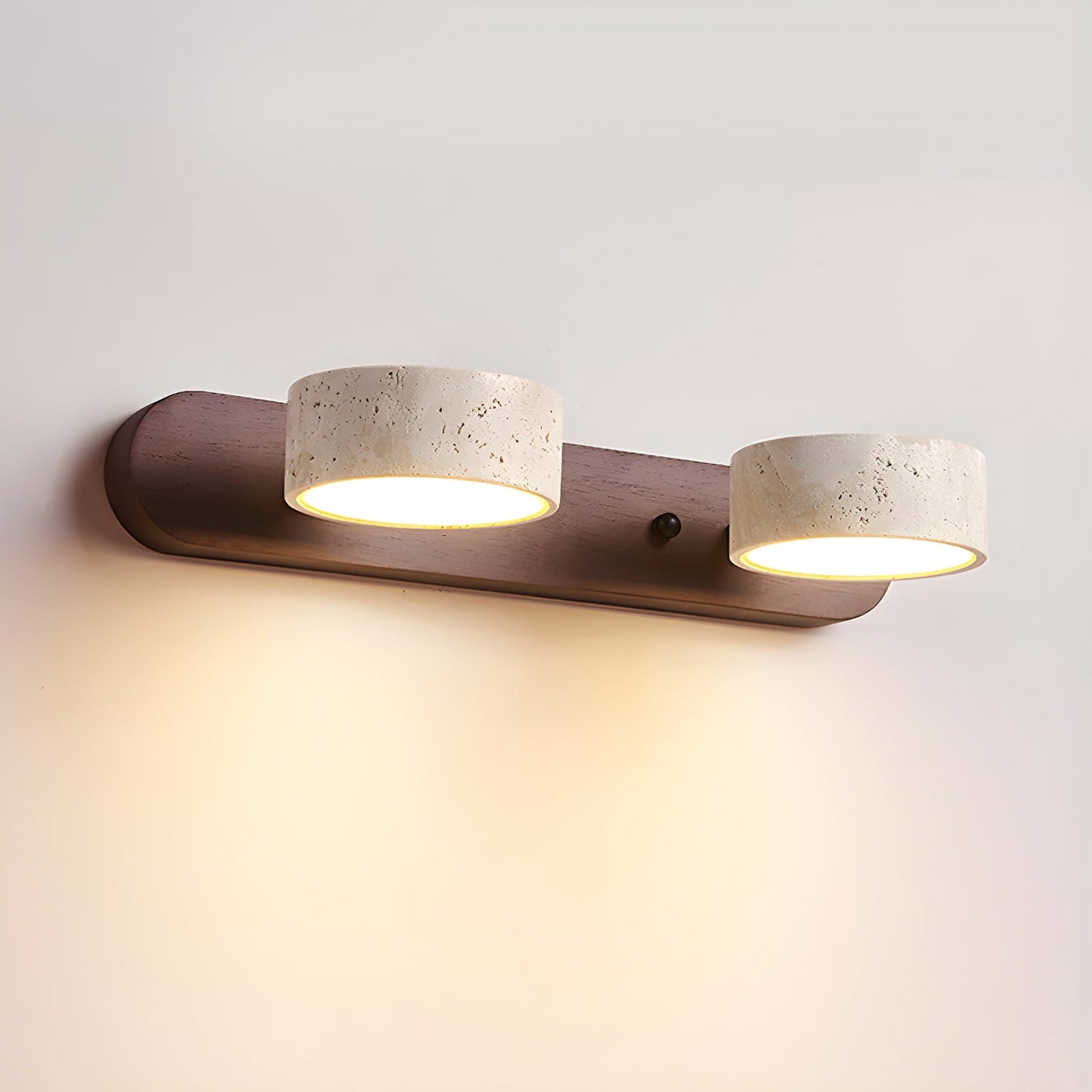 Travertine Duo Wall Light | Dimmable, Dual Light Setup & Ideal for Bedrooms and Living Areas