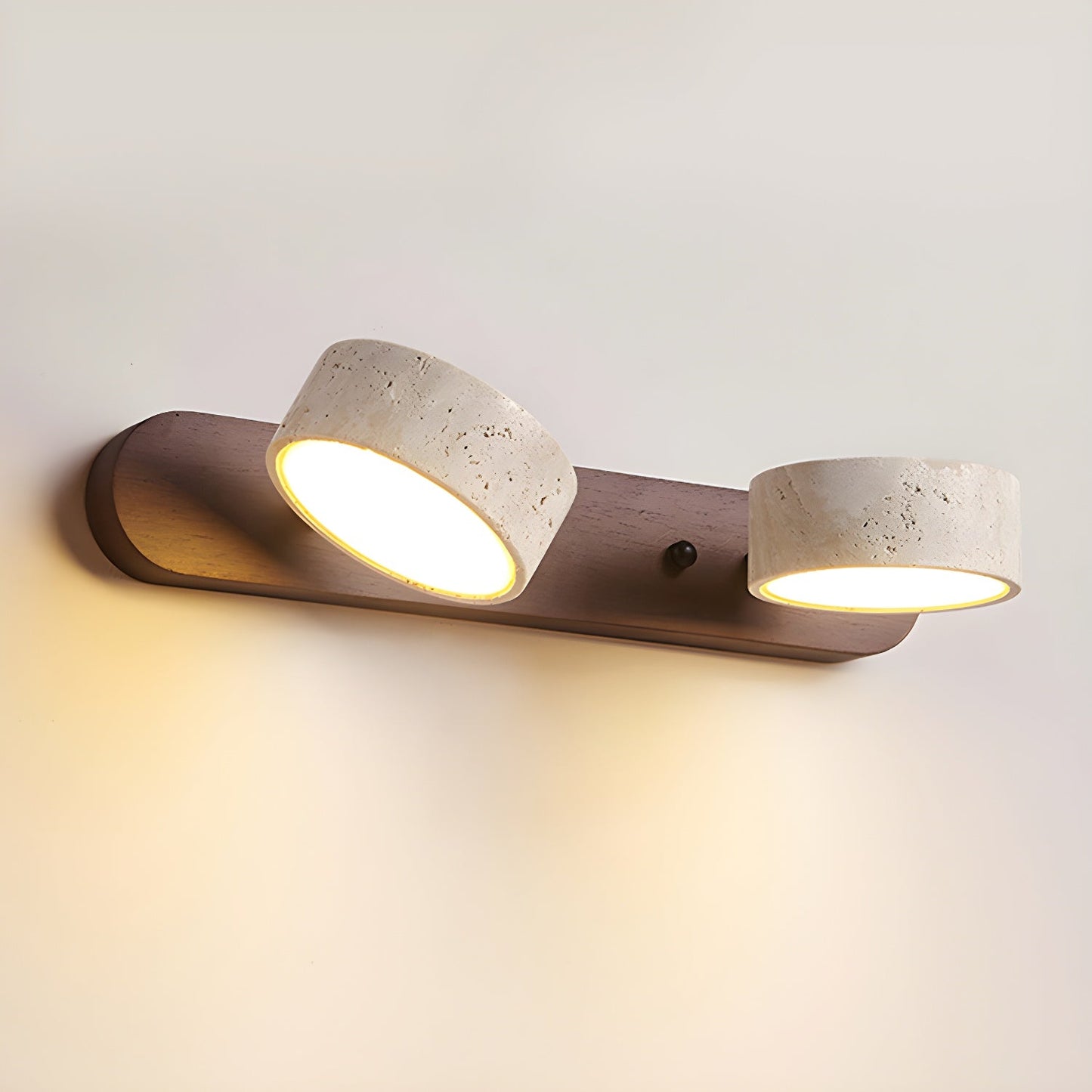 Travertine Duo Wall Light | Dimmable, Dual Light Setup & Ideal for Bedrooms and Living Areas