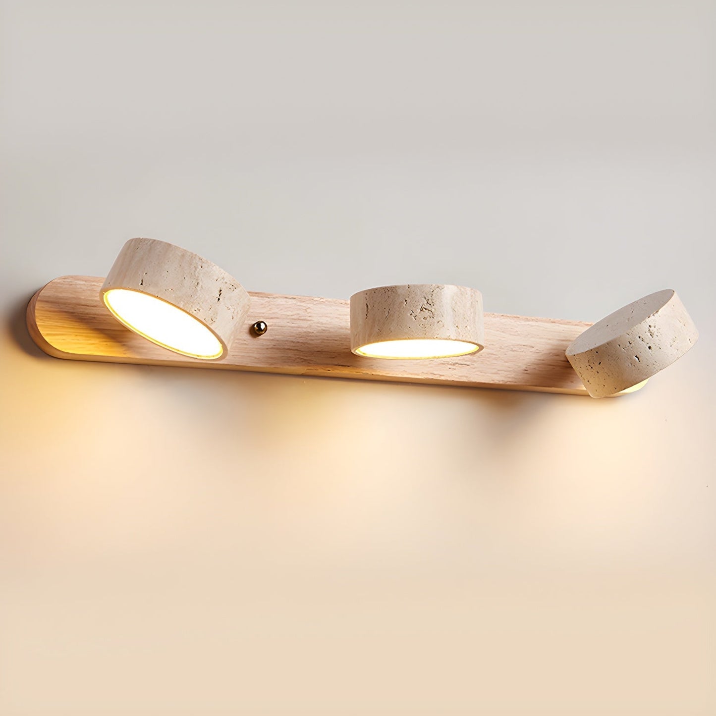 Travertine Duo Wall Light | Dimmable, Dual Light Setup & Ideal for Bedrooms and Living Areas