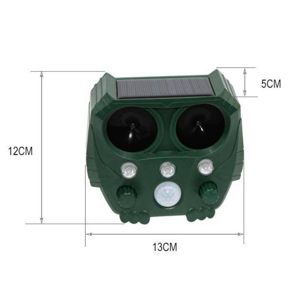 Ultrasonic Cat Repellent Device - Sonar Noise Deterrent for Cats, Dogs, Foxes, Rats & Squirrels - Effective Outdoor Animal Control