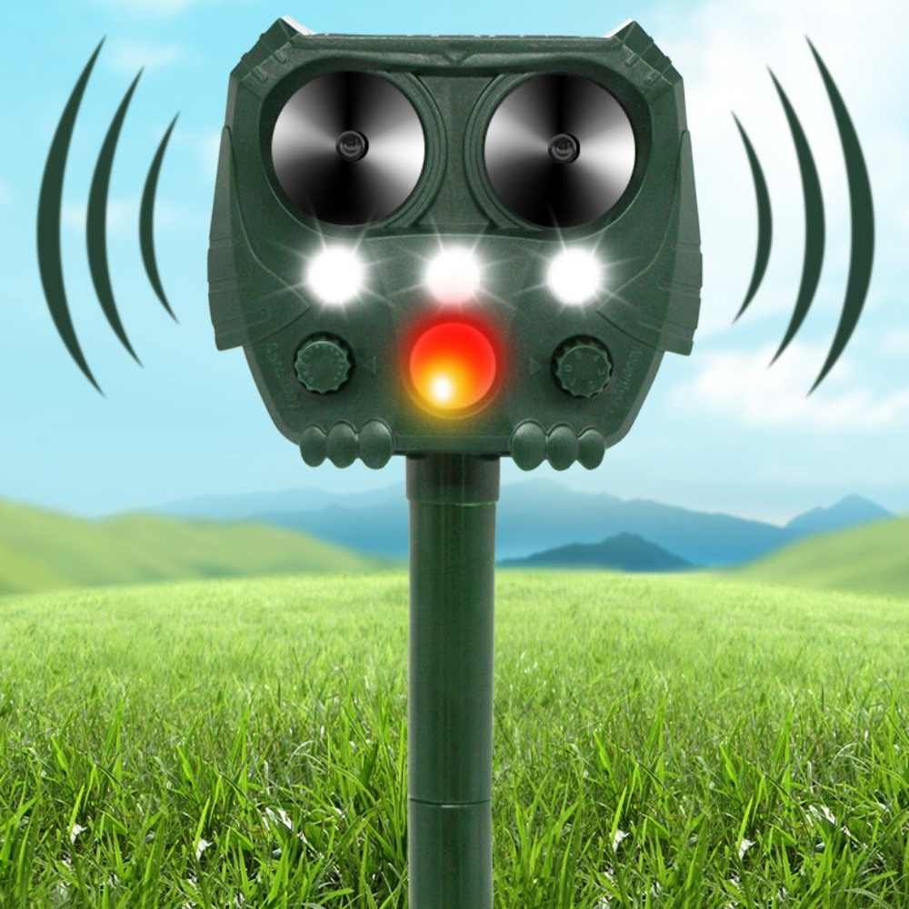 Ultrasonic Cat Repellent Device - Sonar Noise Deterrent for Cats, Dogs, Foxes, Rats & Squirrels - Effective Outdoor Animal Control