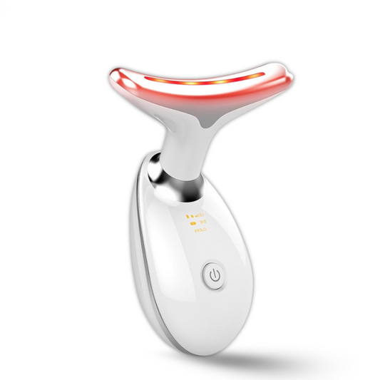 Infrared Red Light Therapy LED Light Skin & Neck Sculptor | 7-in-1 Anti-Aging Device with Microcurrent & Vibration for Home Skincare | red light therapy at home