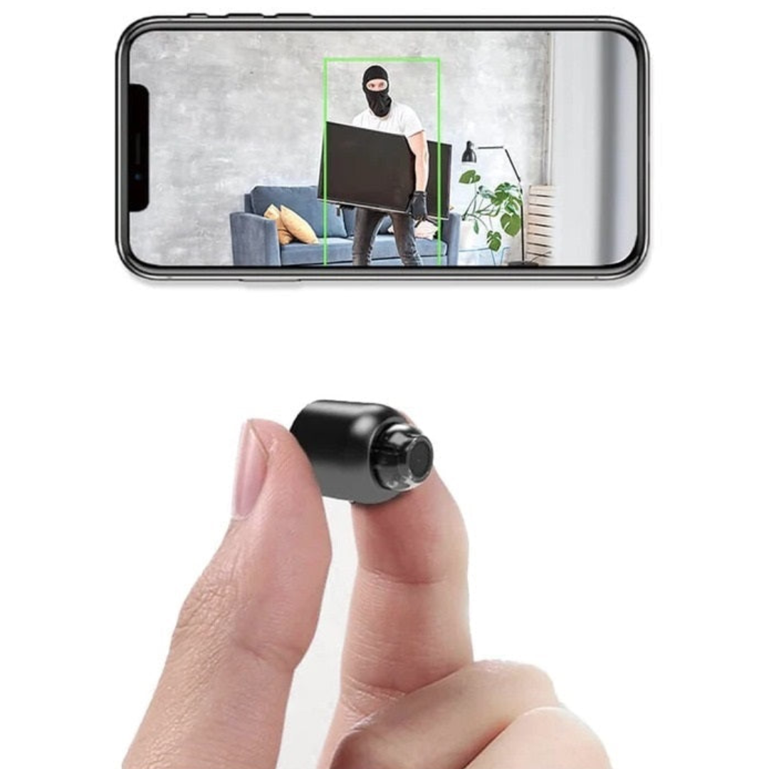 Mini Wireless Hidden Camera with Audio - Compact Spy Camera for Home Security & Nanny Monitoring